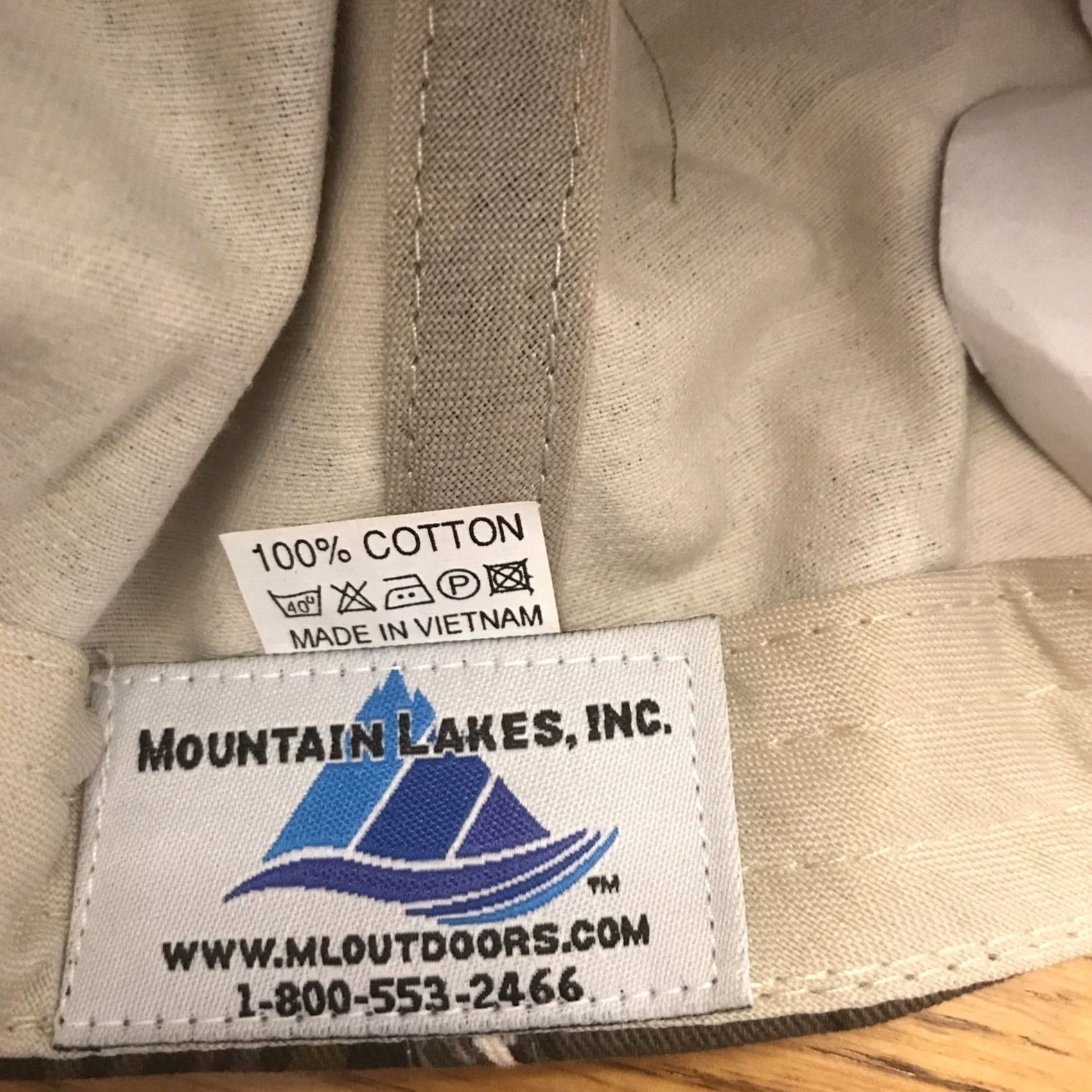 Logo 7 Mountain Lakes Inc. Camo Baseball Cap Hat Embroidered Logo Adjustable Brown Size ONE SIZE - 6 Thumbnail