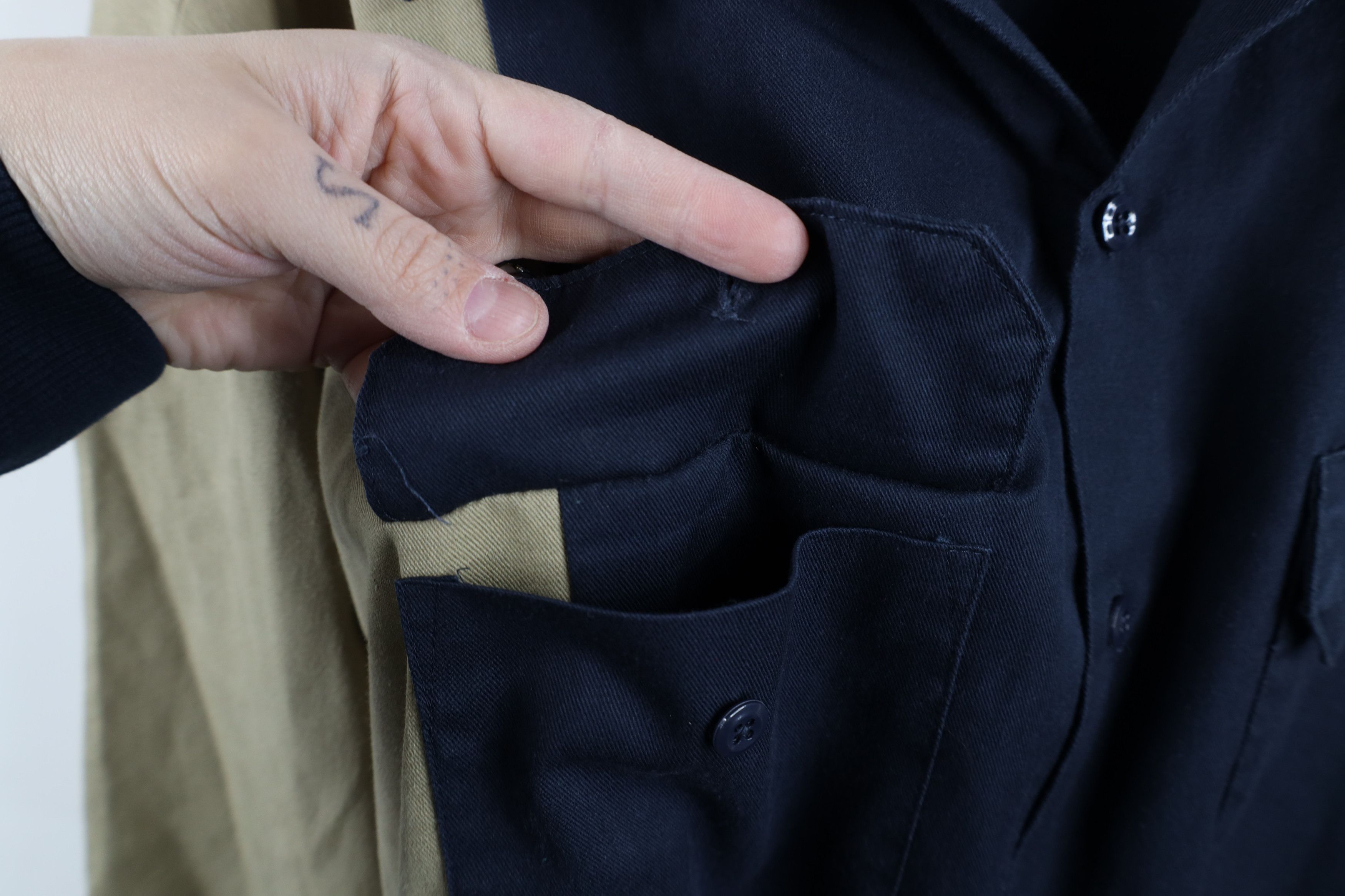 Dickies × Vintage Vintage Y2K Dickies Block Mechanic Workwear Button Shirt Size US XXL / EU 58 / 5 - 6 Thumbnail