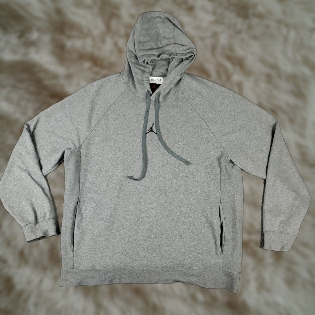 Jordan Hoodie Mens XL Gray Air Jumpman Pullover Sweatshirt