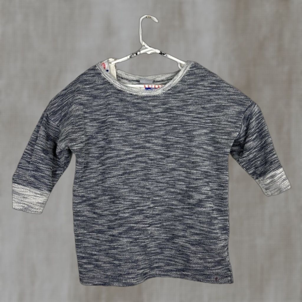 Vintage Columbia Womens Sweater Gray Heather Knit 3/4 Sleeve L Large Pullover Cotton Polyester Scoop Neck Girls/ Womens Size L / US 10 / IT 46 - 1 Thumbnail