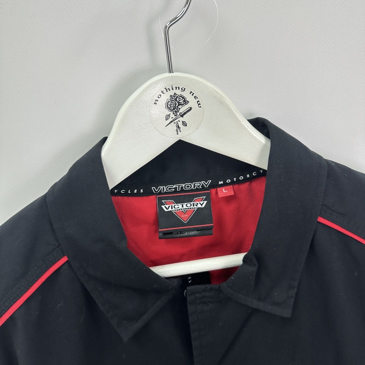 Vintage Vintage 00s Victory Motorcycle USA shirt button y2k hype og Size US L / EU 52-54 / 3 - 6 Thumbnail