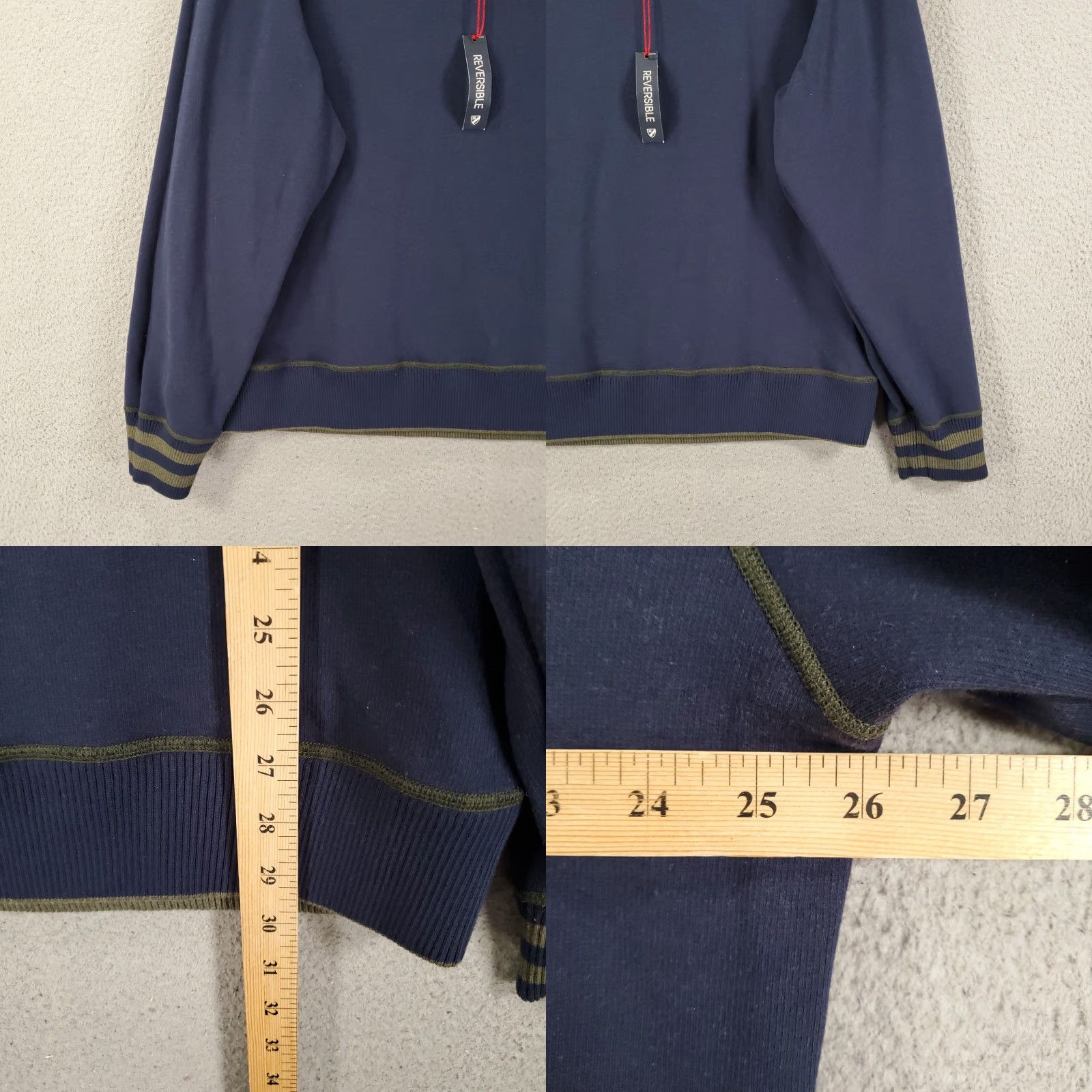 Cremieux VINTAGE New Mens Sweater Big 2X Green Blue Reversible Elbow Pad 1/4 Zip 2XB Pullover NWT Size US XXL / EU 58 / 5 - 10 Thumbnail