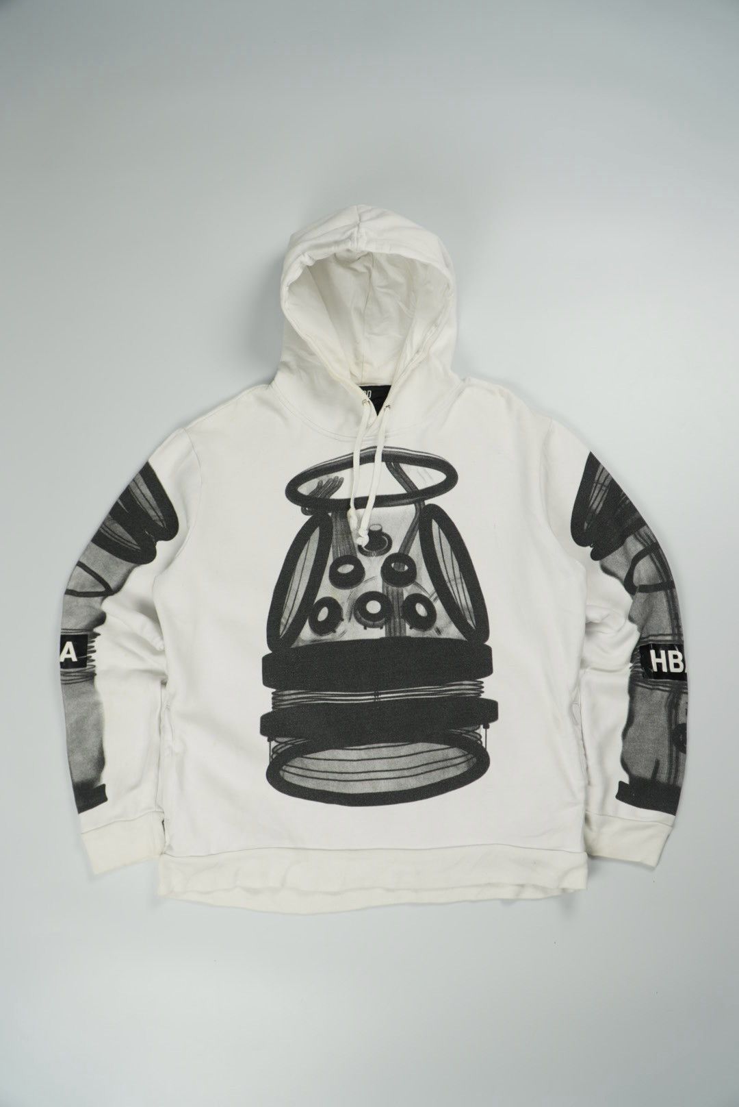 Hood By Air Hood By Air White Printed Hoodie Size US L / EU 52-54 / 3 - 1 Thumbnail