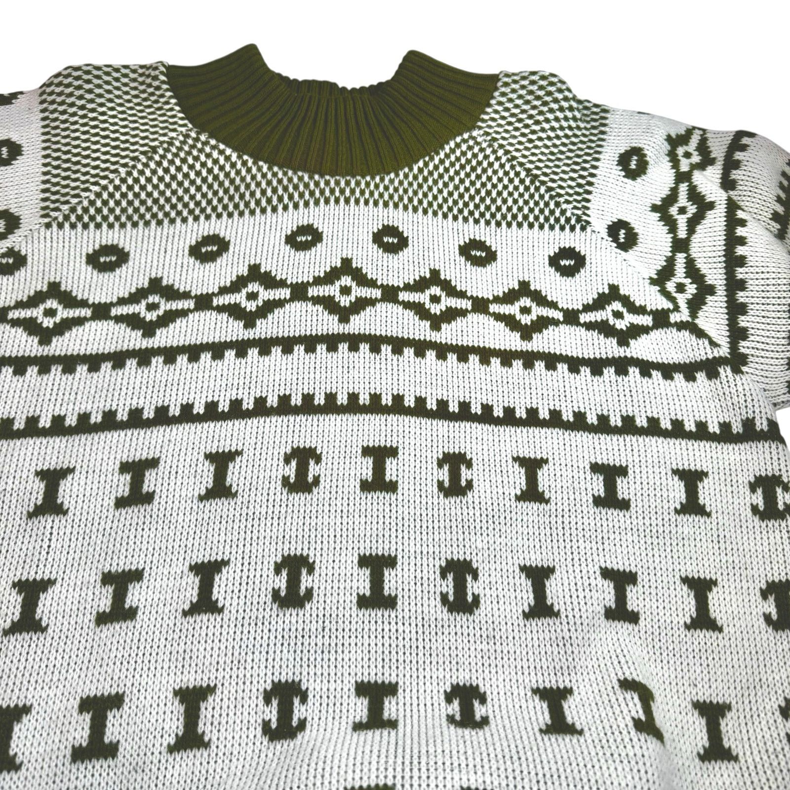 Vintage Vintage 80s Clifton Place Olive Green Sweater Made USA mens Size US L / EU 52-54 / 3 - 6 Thumbnail
