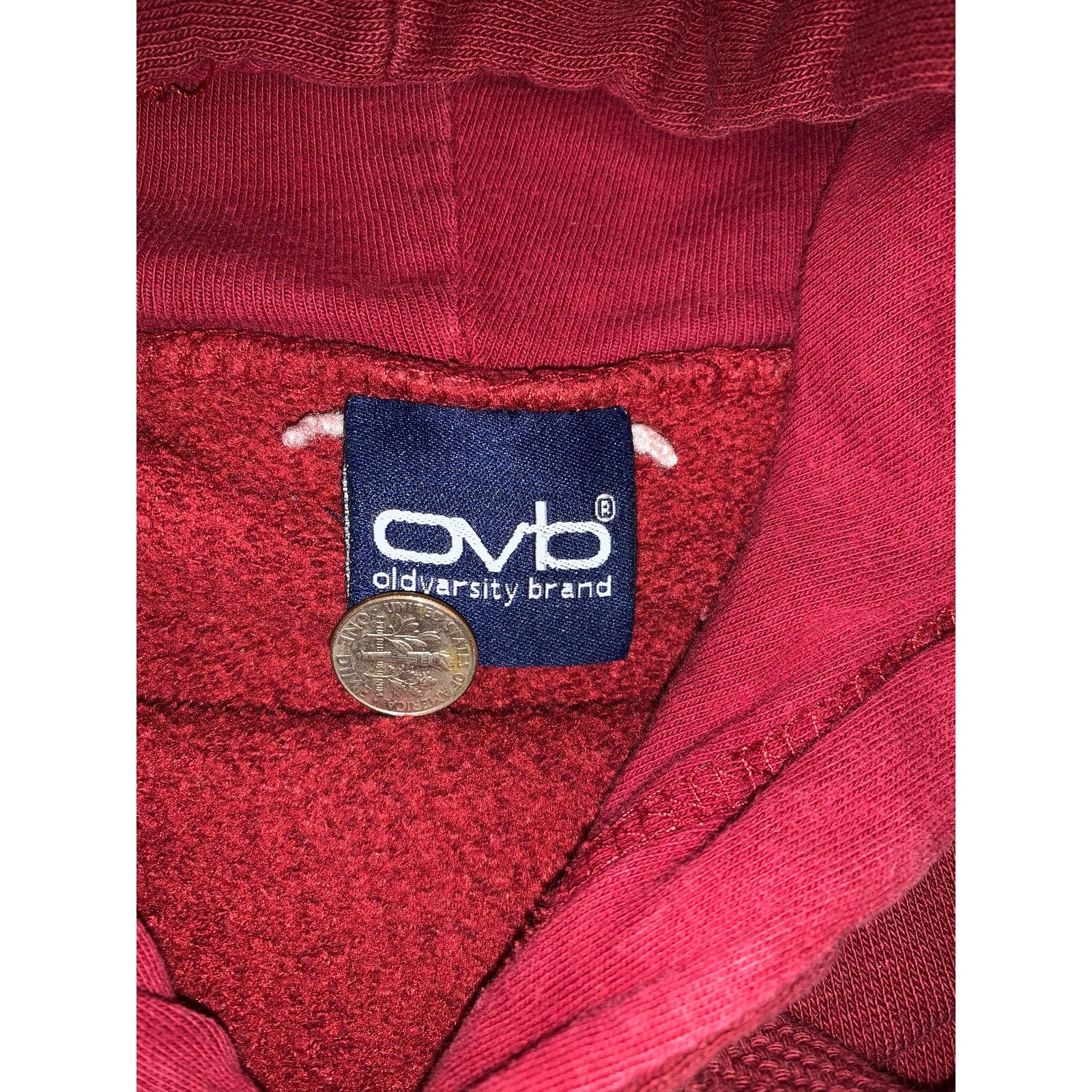 Vintage Temple Owls Hoodie Crimson Red Embroidered OVB Large Size US L / EU 52-54 / 3 - 5 Thumbnail