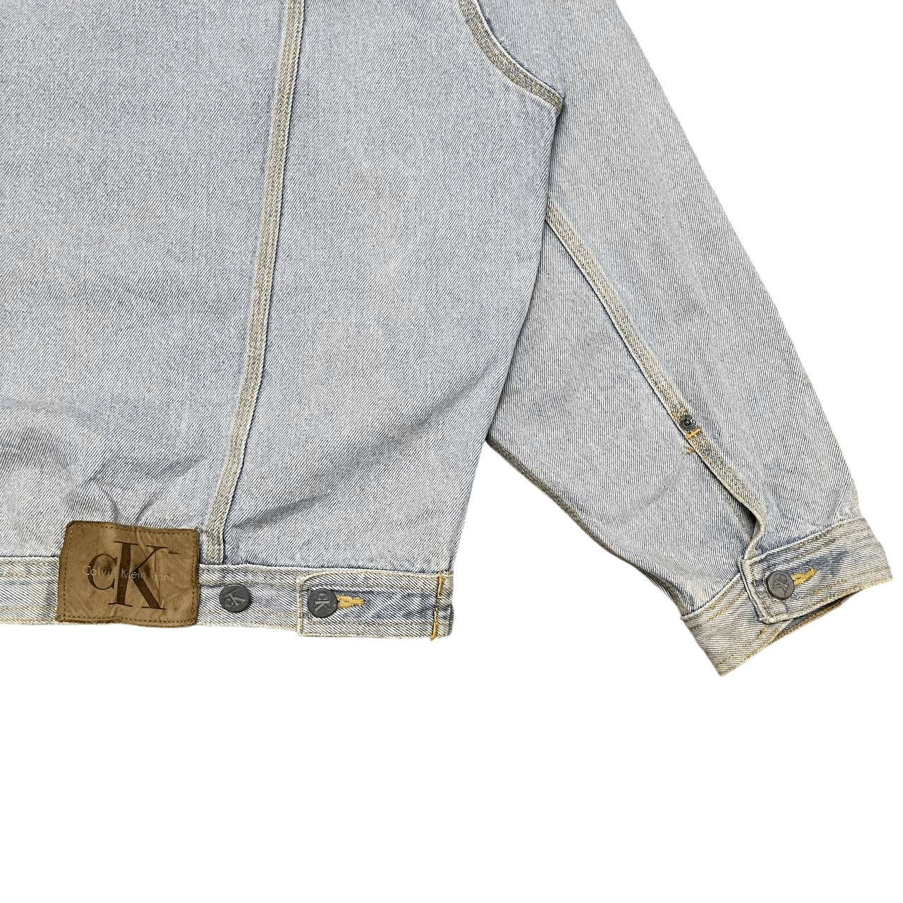 Calvin Klein Vintage CK Calvin Klein Denim Jacket Cut Off Collar Size US L / EU 52-54 / 3 - 15 Thumbnail