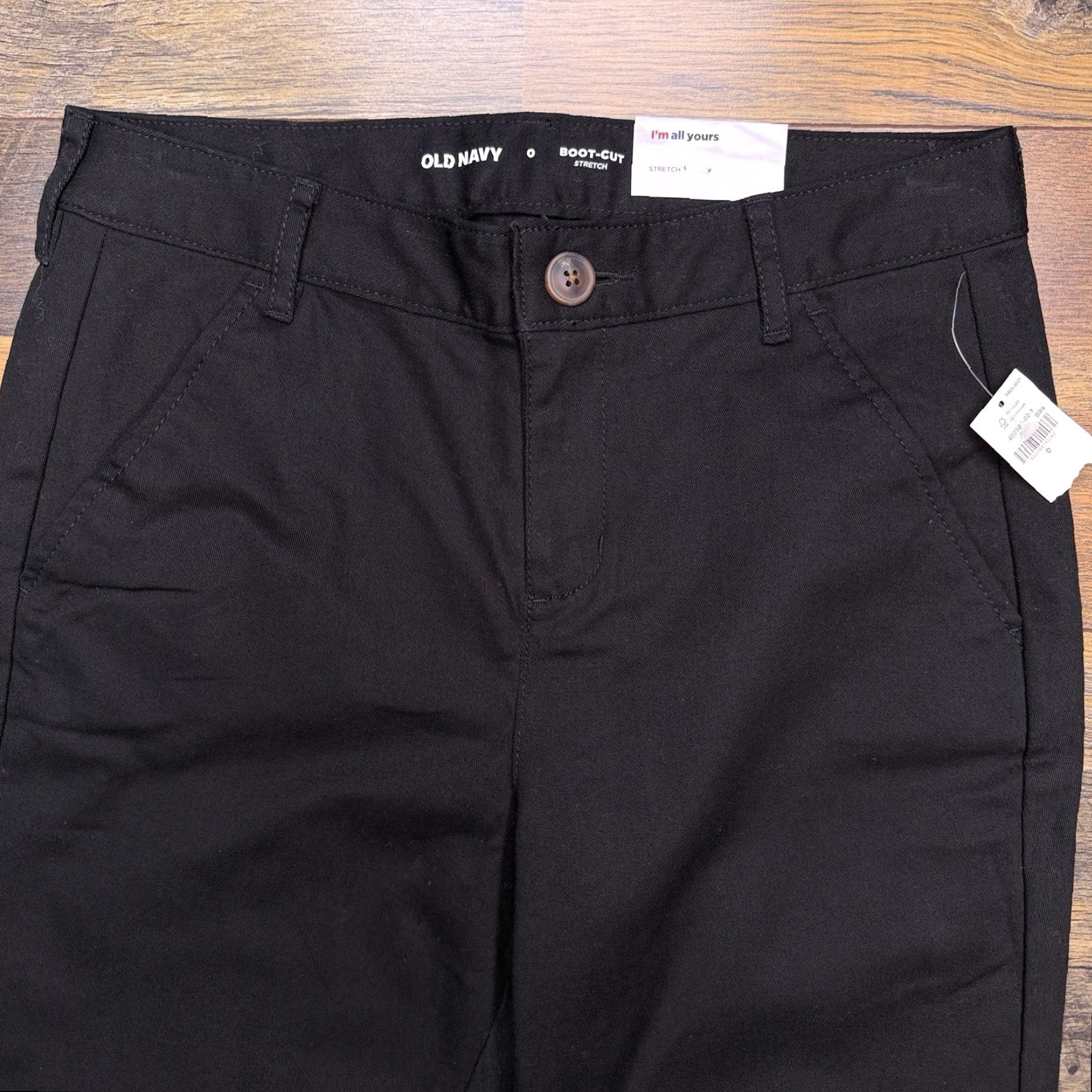 Old Navy Old Navy Bootcut Pants Womens 0 Black Mid Rise Stretch New Size 25" / US 0 / IT 36 - 3 Thumbnail