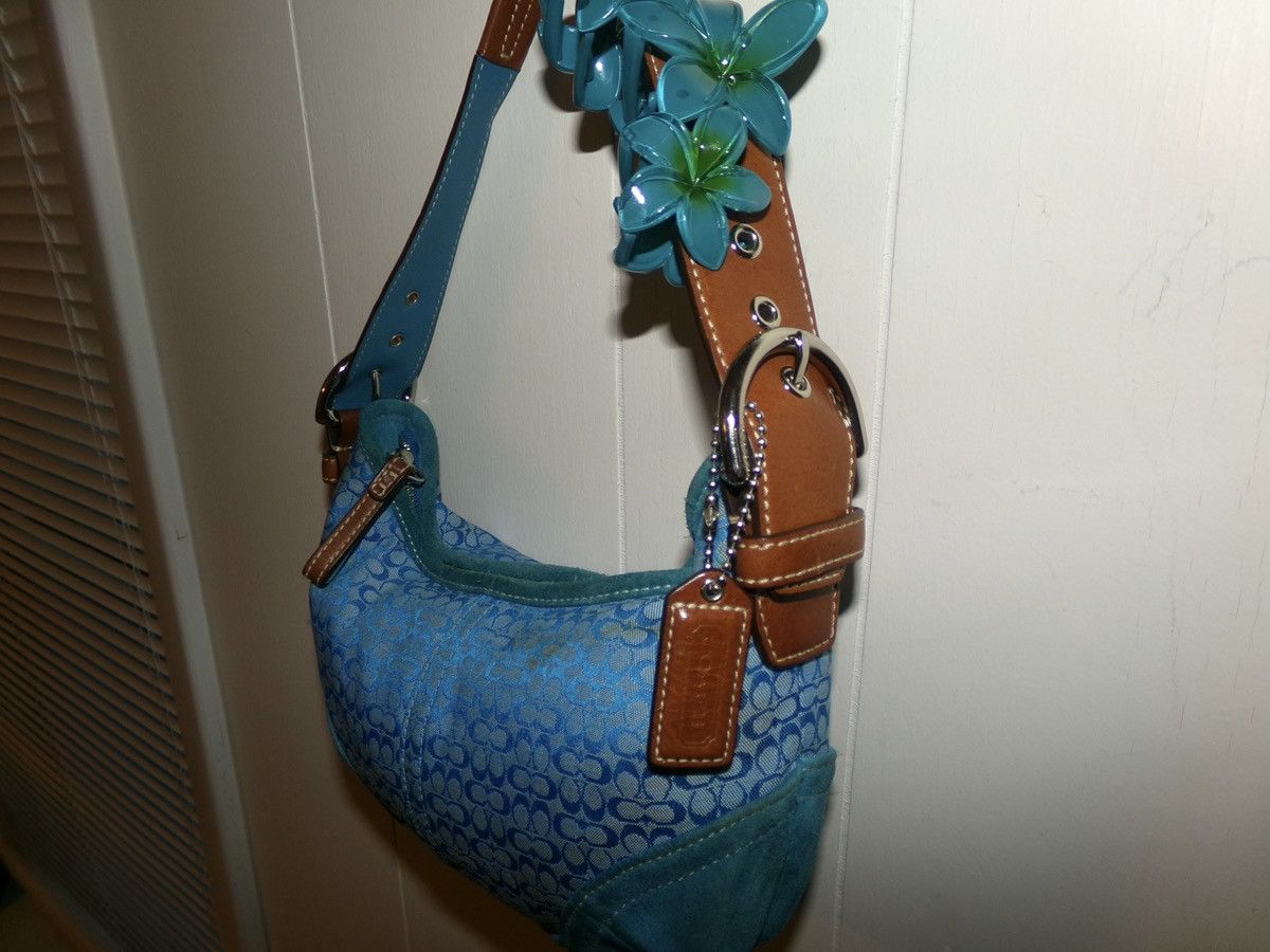 Coach Blue jacquard Coach purse Size ONE SIZE - 4 Thumbnail
