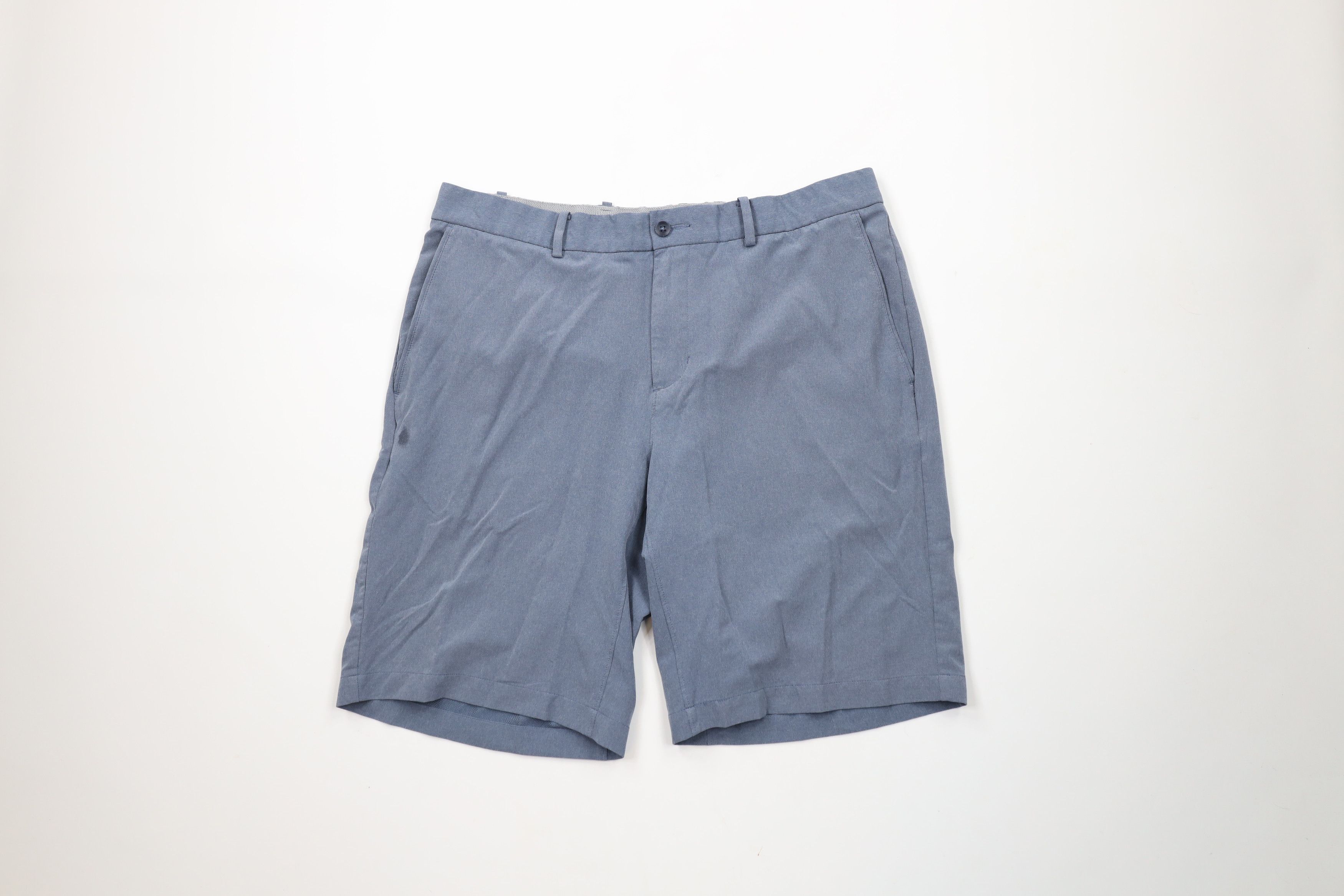 Nike × Vintage Nike Dri-Fit Chambray Front Stretch Tech Golf Chino Shorts Size US 35 - 1 Thumbnail