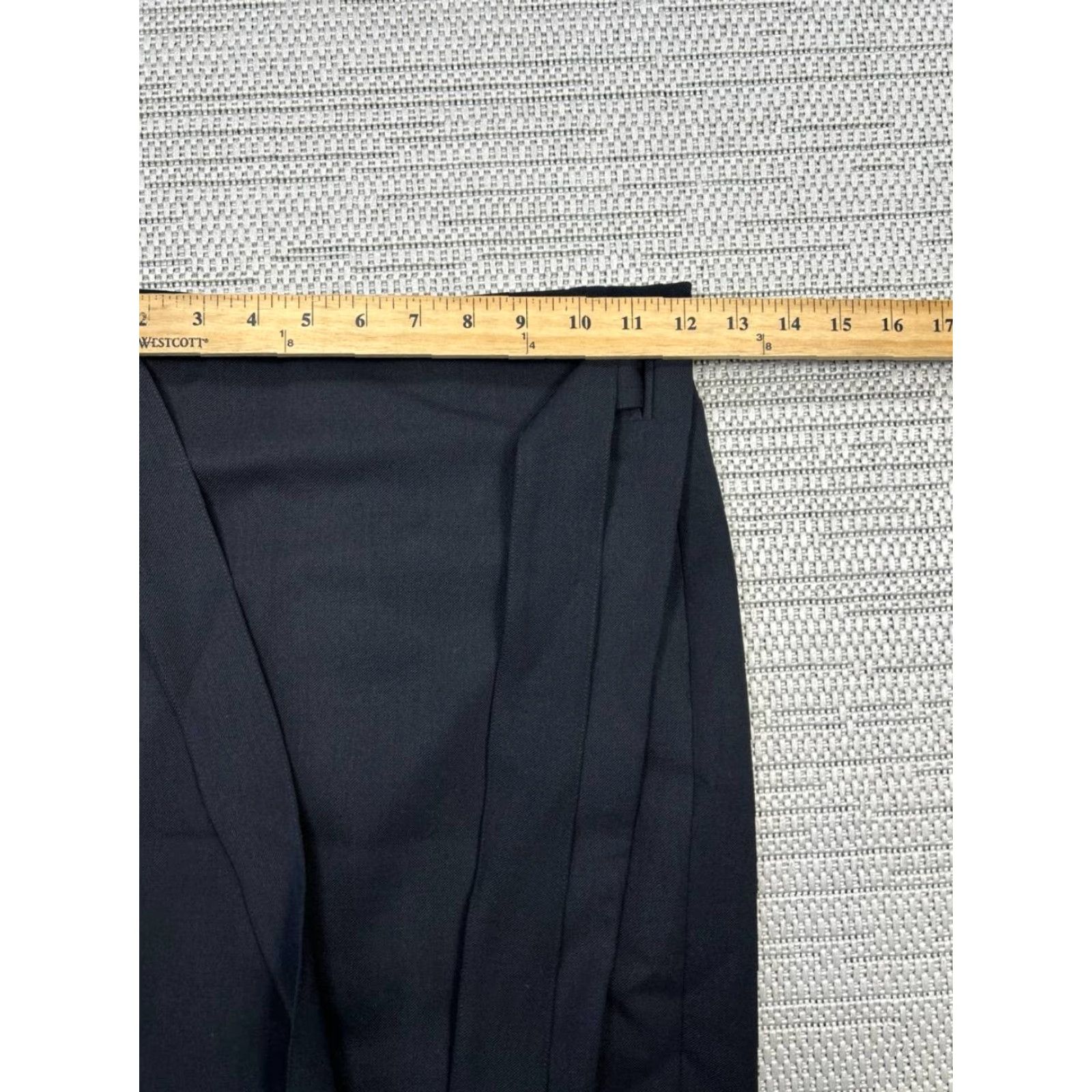 Vintage Sezane Skirt Women 2 Pencil Black Stretch Sezane Jupe Mathilde Overlap Asymmetric Pencil Skirt Size 26" / US 2 / IT 38 - 3 Thumbnail