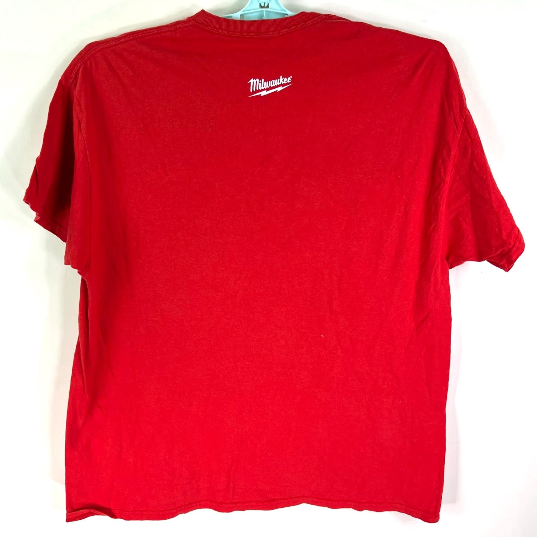 Vintage Milwaukee Tools Graphic T Shirt Mens Size L/XL Red Short Sleeve Size US XL / EU 56 / 4 - 3 Thumbnail