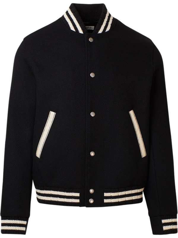 Saint Laurent Paris o1s1wg110925 625918 Teddy Jacket in Wool in Black Size US S / EU 44-46 / 1 - 1 Thumbnail