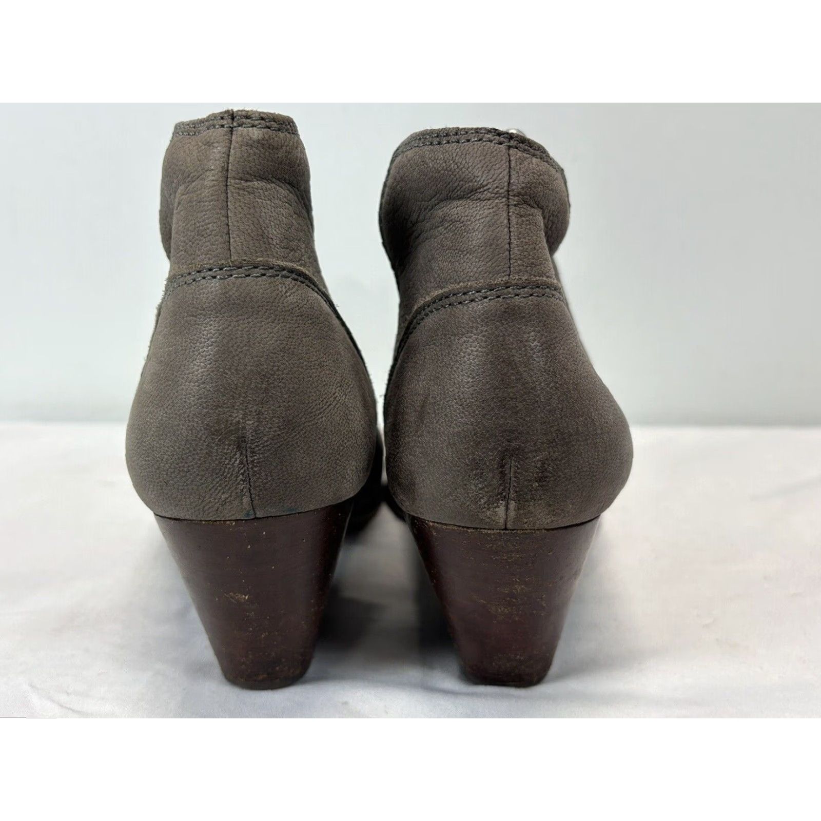 Frye FRYE Reina Cut Out Leather Ankle Boots Women's Size 10 Gray Block Heel 3 Inch Boots Size US 10 / IT 40 - 4 Thumbnail