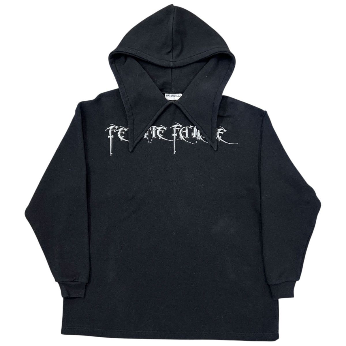 Balenciaga BALENCIAGA 2017AW Demna Femme Fatale Scarf Pullover Hoodie Size US XS / EU 42 / 0 - 1 Thumbnail