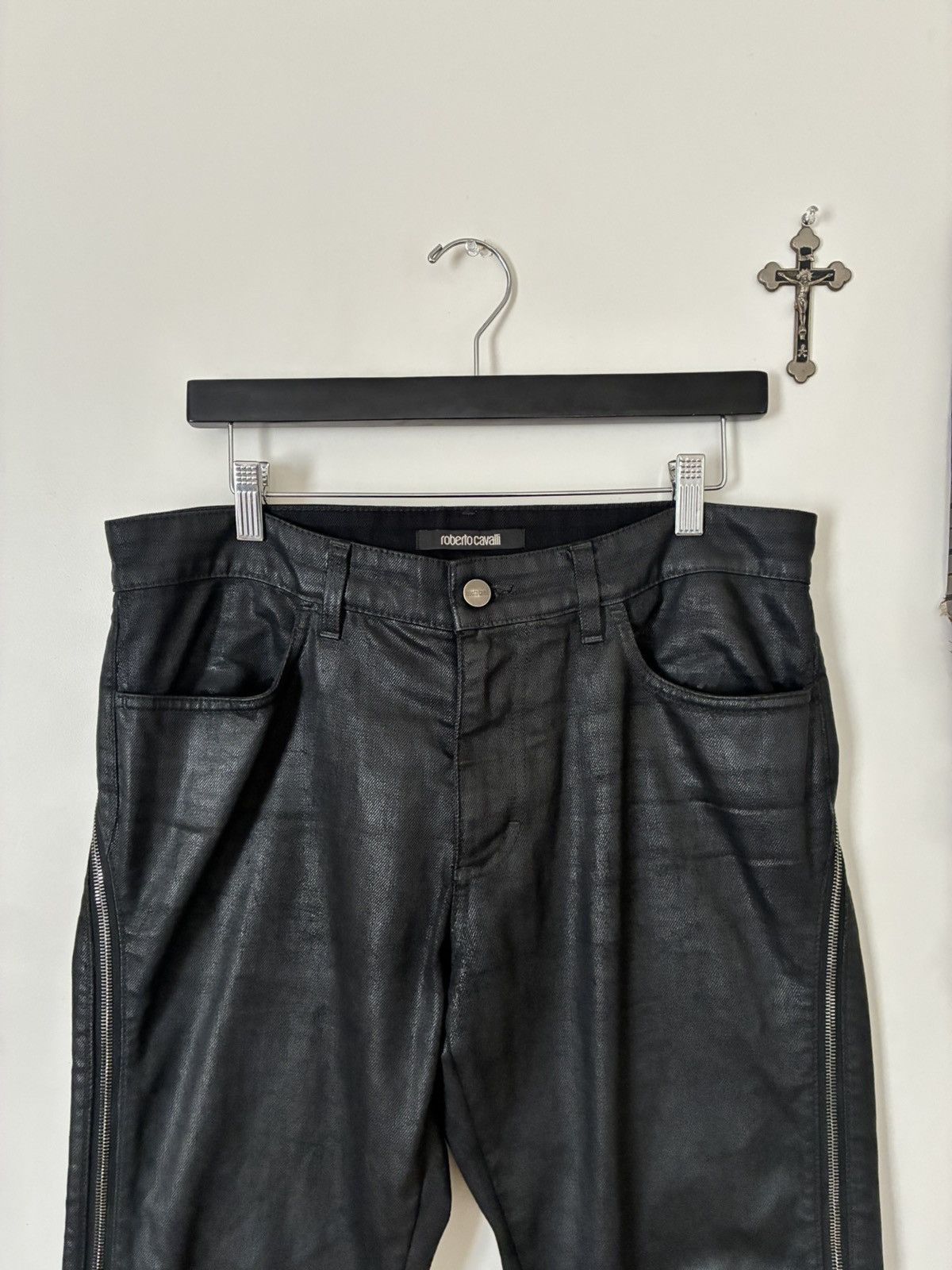 Roberto Cavalli Roberto Cavalli Waxed Zipper Denim Size US 34 / EU 50 - 2 Thumbnail