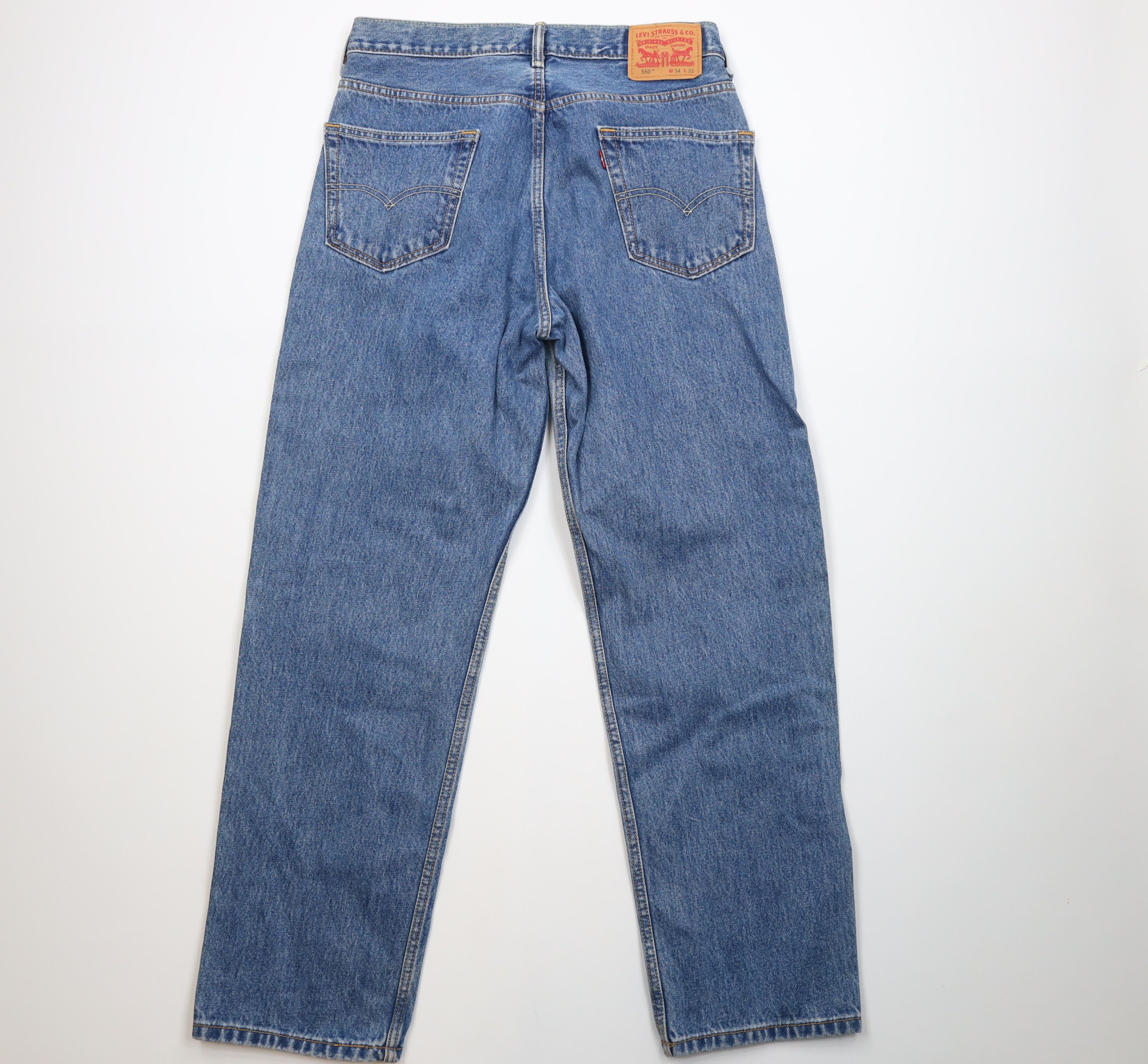 Levi's Vintage Y2K Levis 550 Relaxed Fit Denim Jeans Blue Cotton Size US 34 / EU 50 - 10 Thumbnail