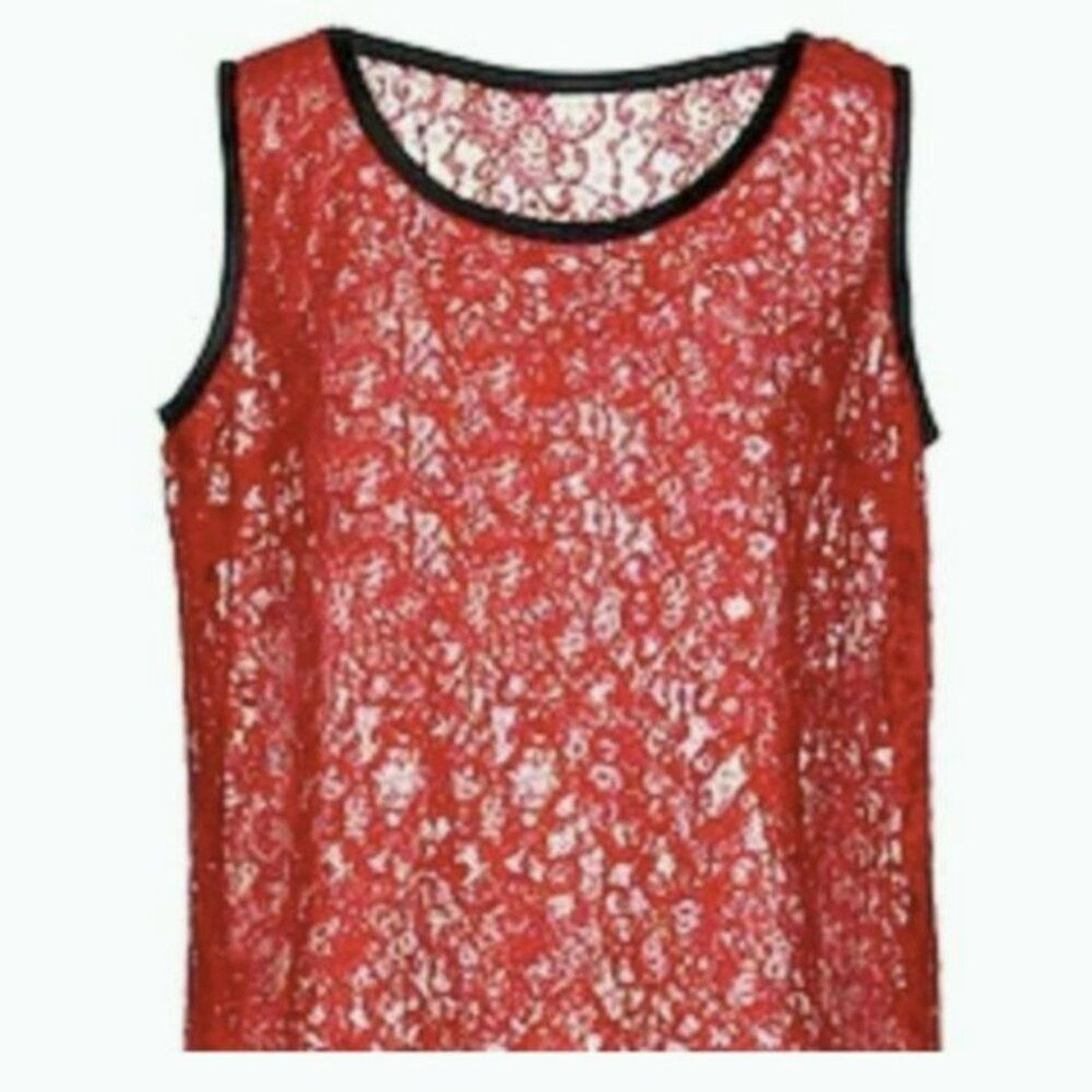 Dolce & Gabbana Dolce & Gabbana Sleeveless lace top red size 8 Size M / US 6-8 / IT 42-44 - 3 Thumbnail