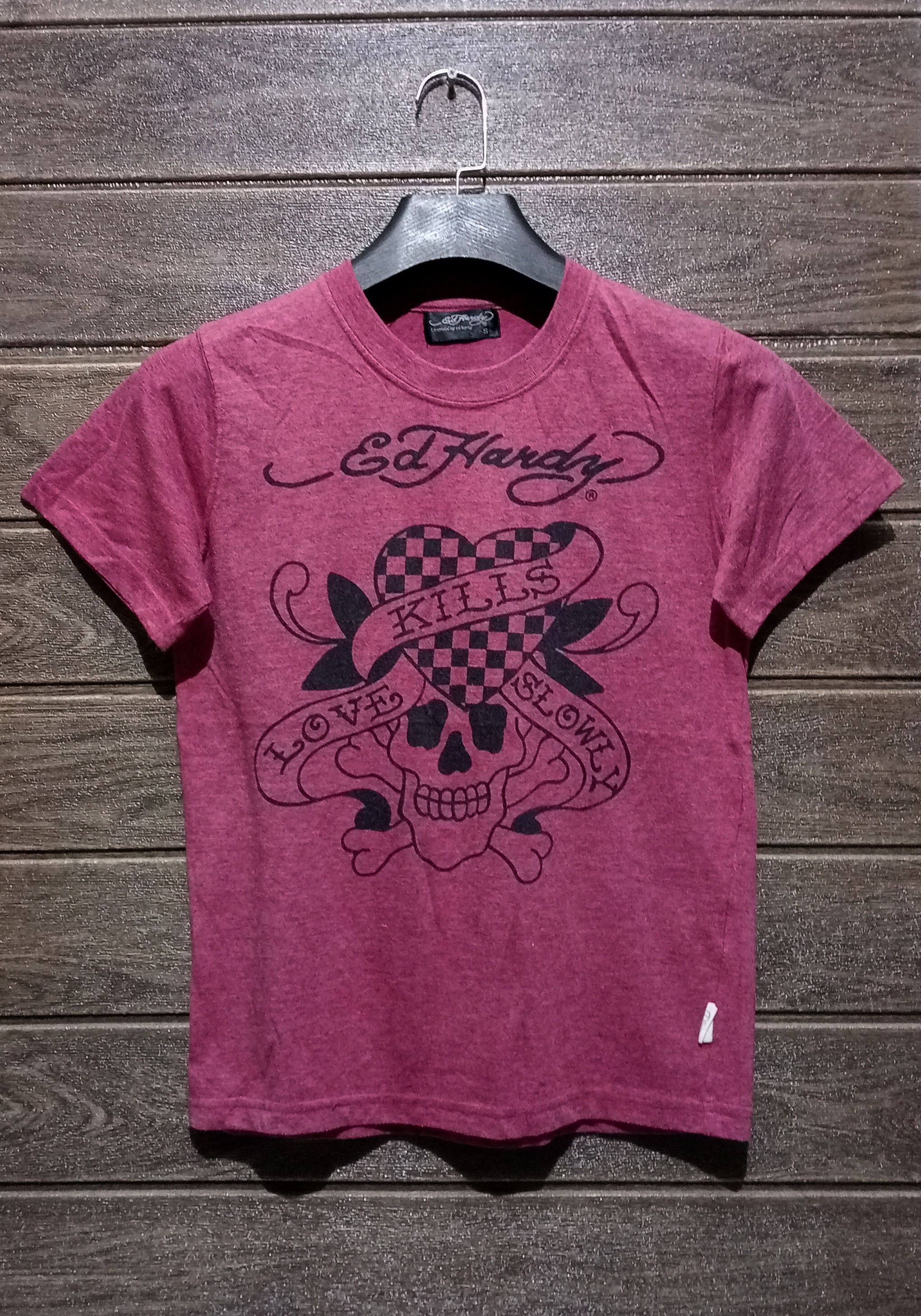 Ed Hardy Ed Hardy X Peace Project Kills.Love.Slowly Skull Tee Size US S / EU 44-46 / 1 - 1 Thumbnail