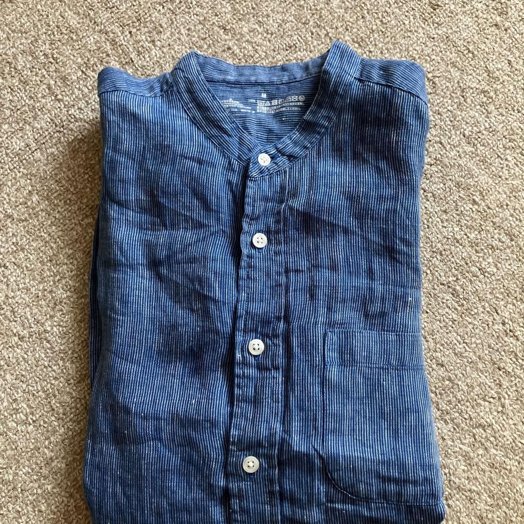 Muji Hickory Stand Collar Stripe Shirt Size US M / EU 48-50 / 2 - 2 Thumbnail