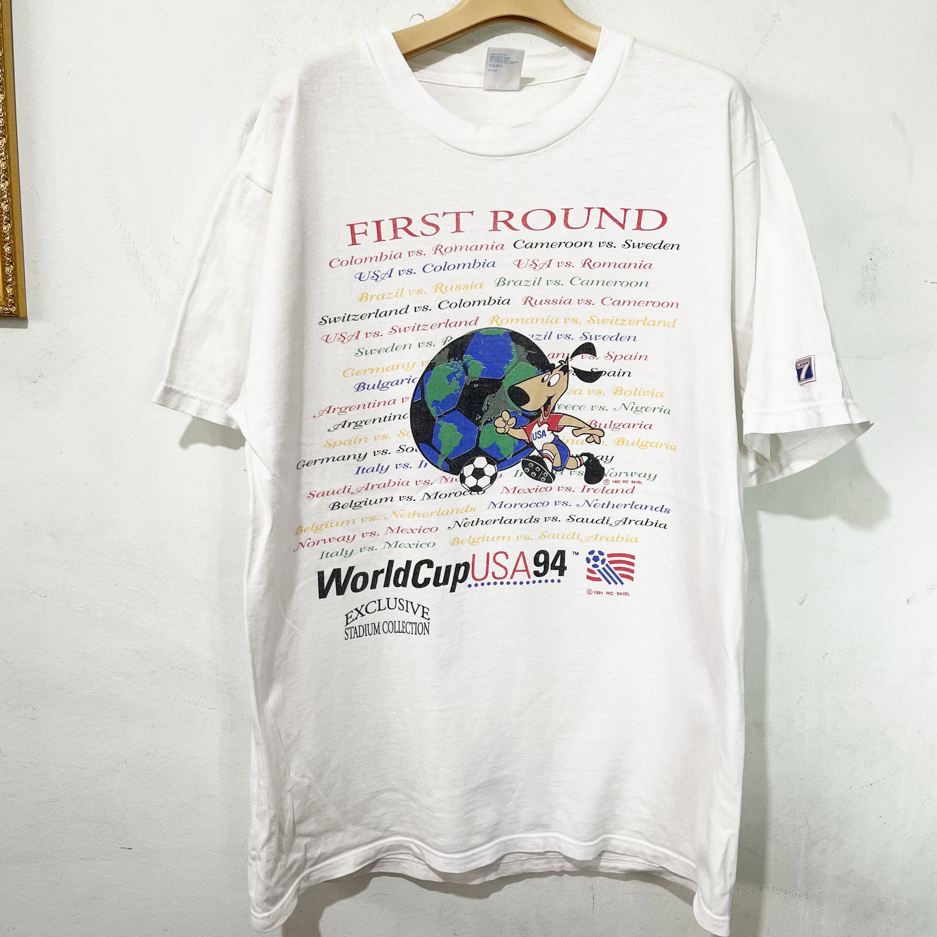 Vintage Vintage 1994 WorldCup USA94 First Round T-Shirt Size US L / EU 52-54 / 3 - 1 Thumbnail