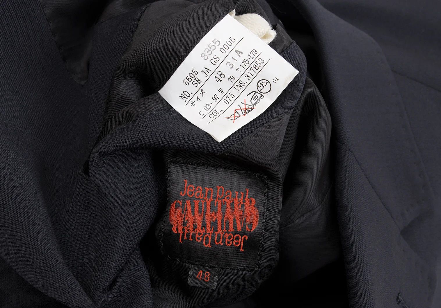 Jean Paul Gaultier Wool-Polyester Stretch 3B Jacket in Navy, Size 48 Size US M / EU 48-50 / 2 - 17 Thumbnail