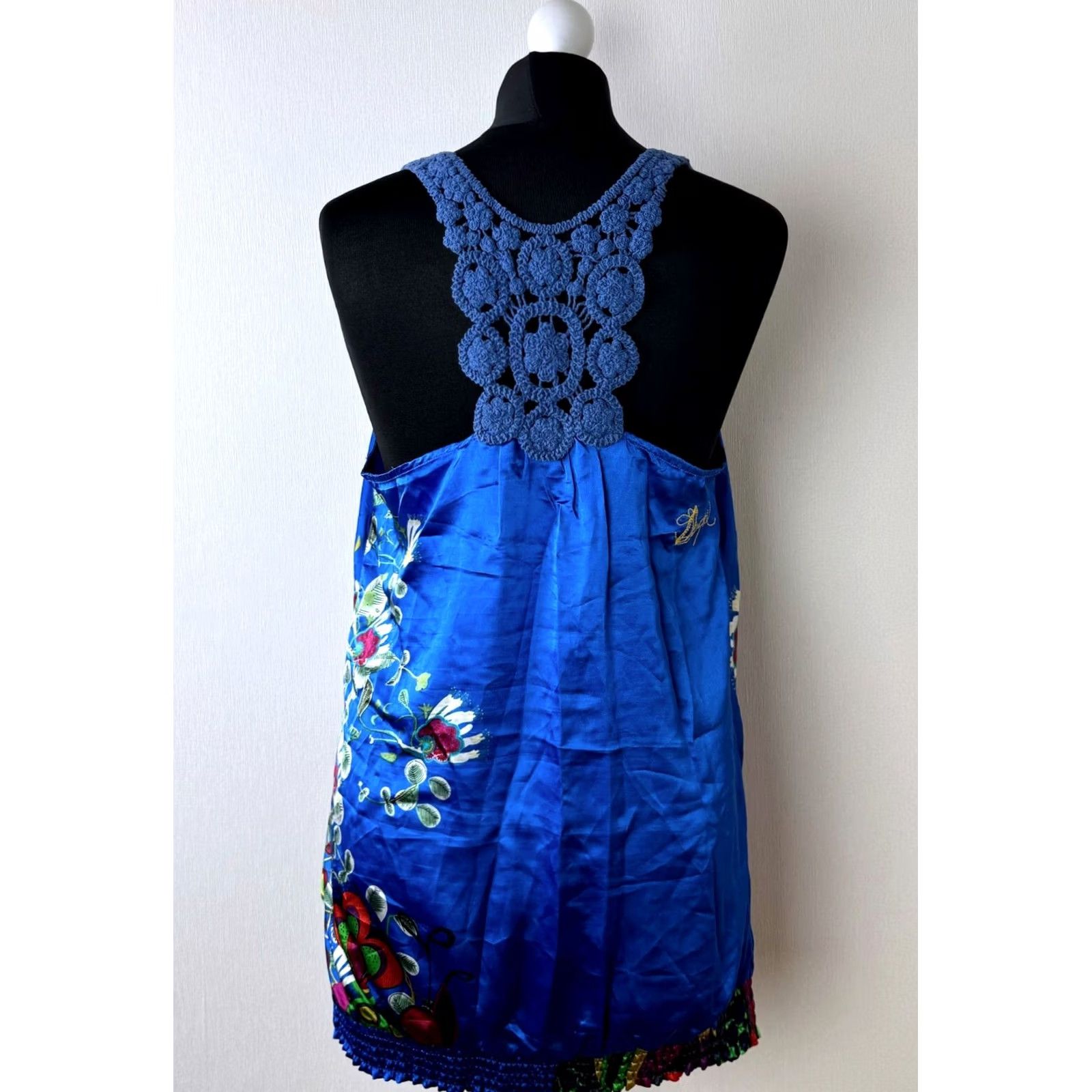 Desigual Desigual Blouse Shirt Womens XL Blue Sleeveless Top 21b2424 Size XL / US 12-14 / IT 48-50 - 6 Thumbnail