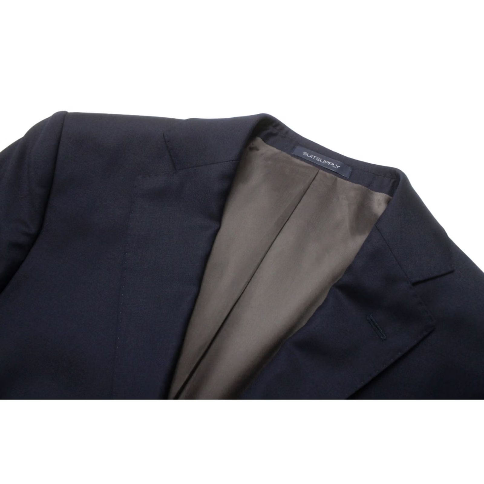 Suitsupply Suitsupply Napoli Single Breasted FL Regular Brescia Suit Mens UK 34 Pure Wool Navy Size 34R - 7 Thumbnail