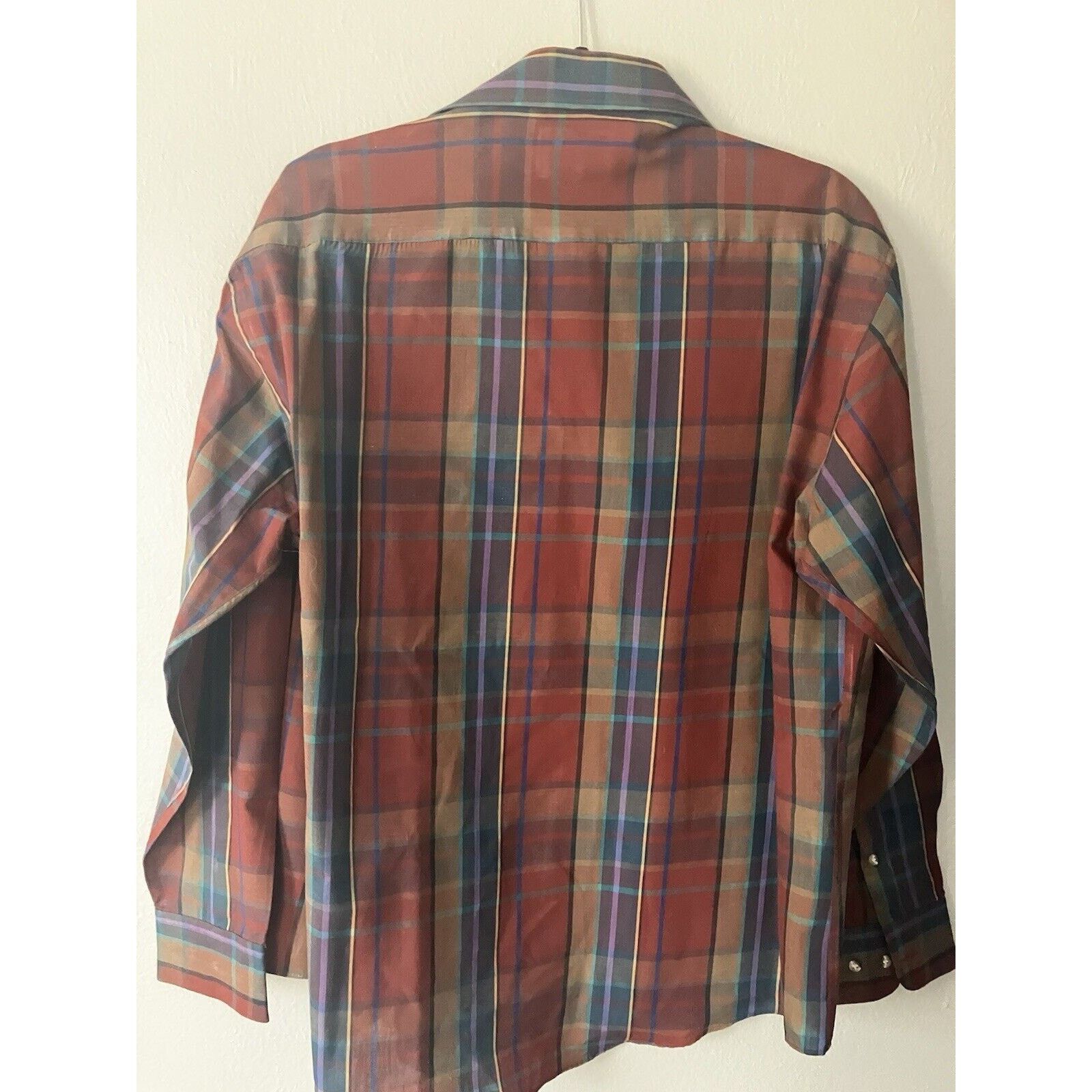 London Fog London Fog Red Plaid Long Sleeve Button Up Shirt Sz XL Size US XL / EU 56 / 4 - 2 Thumbnail