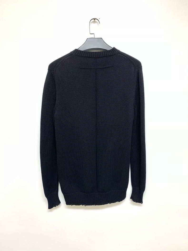 Givenchy Givenchy Black Distressed Knit Sweater Size S Shoulder Wid Size US S / EU 44-46 / 1 - 2 Thumbnail