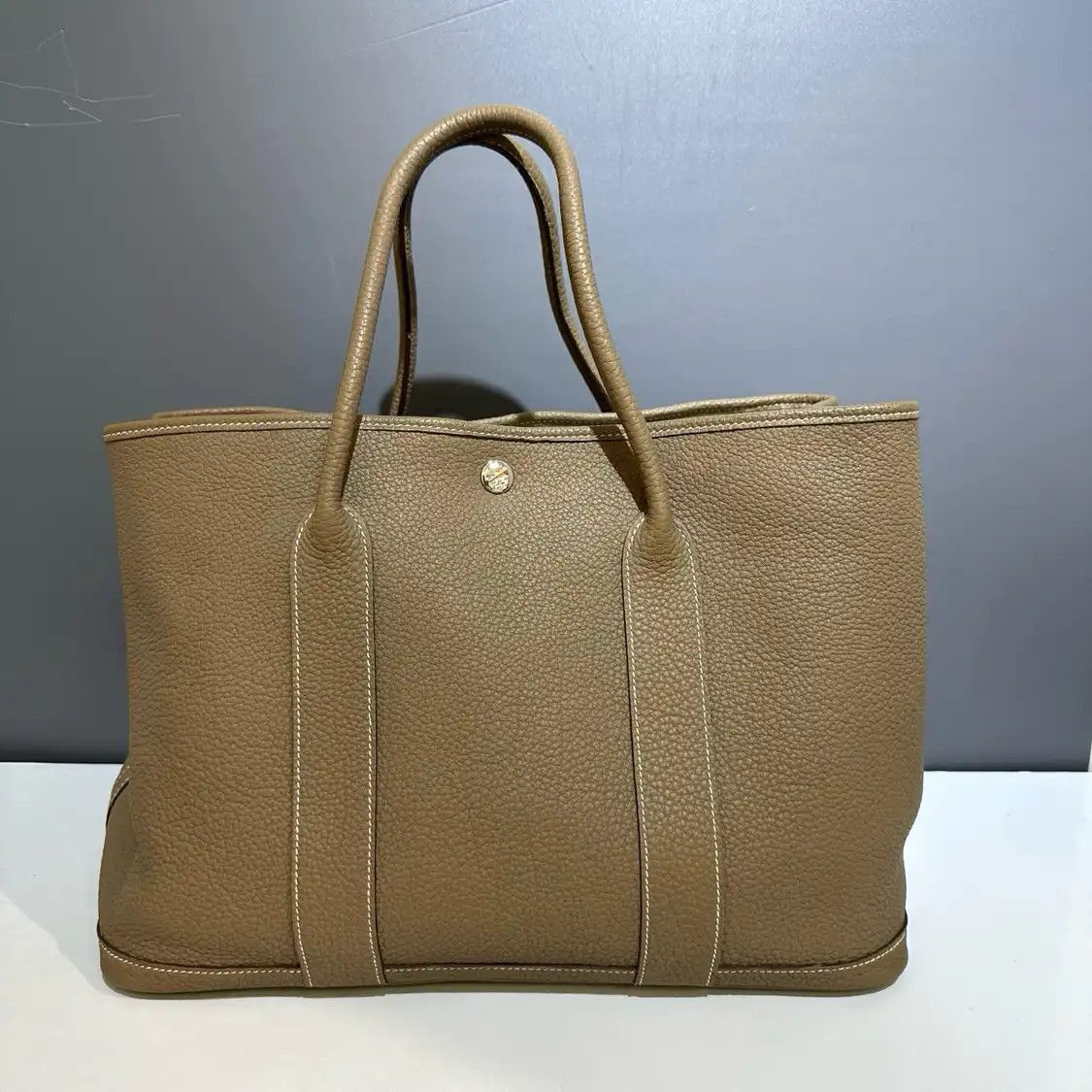 Hermes Hermes Garden Party 36 Etoupe Negondacowhide leather Garden Party handbag silver Size ONE SIZE - 1 Thumbnail