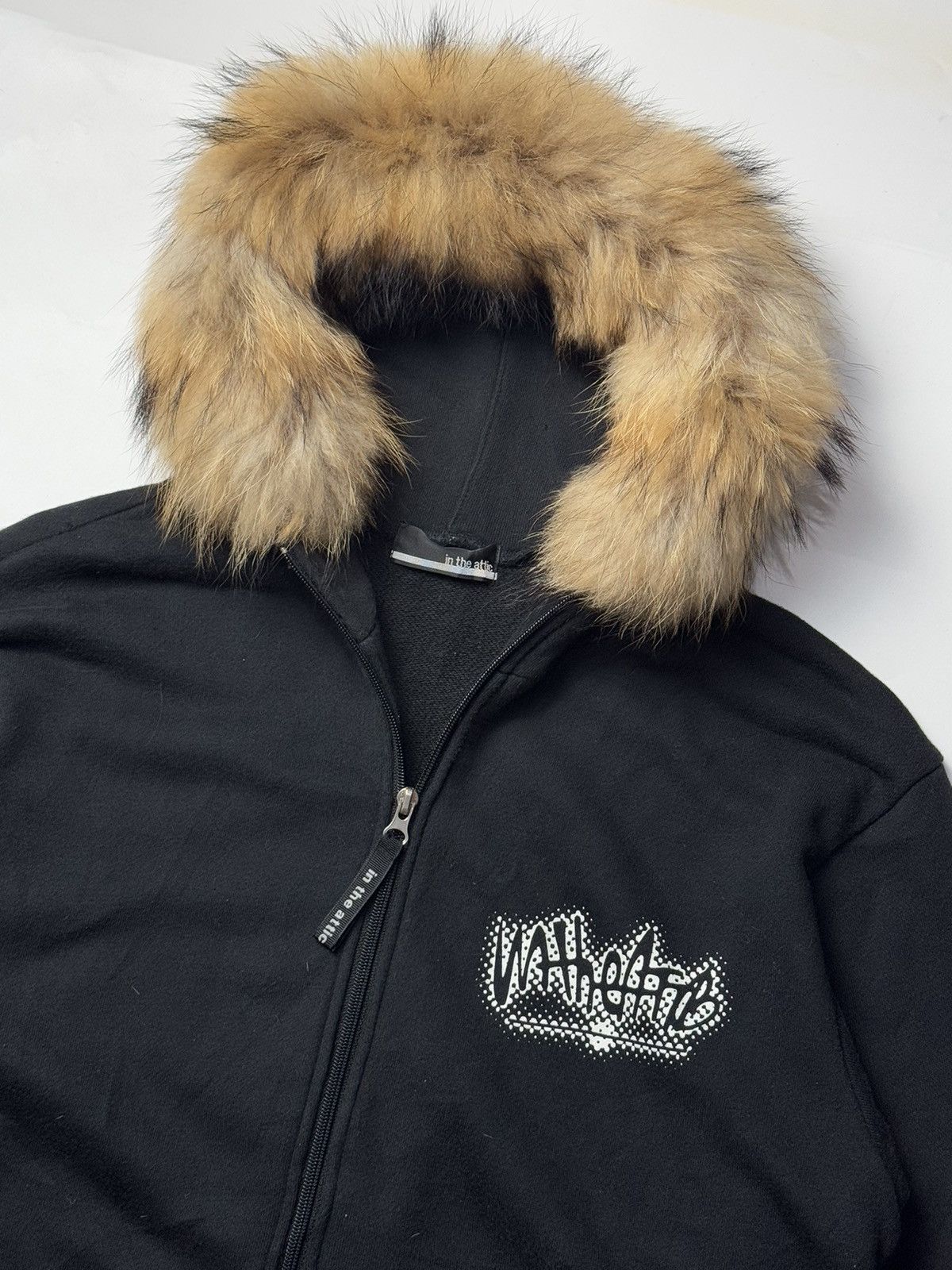 If Six Was Nine × Japanese Brand × Le Grande Bleu (L.G.B.) Fur hoodie intheattic rock poem Size US L / EU 52-54 / 3 - 4 Thumbnail
