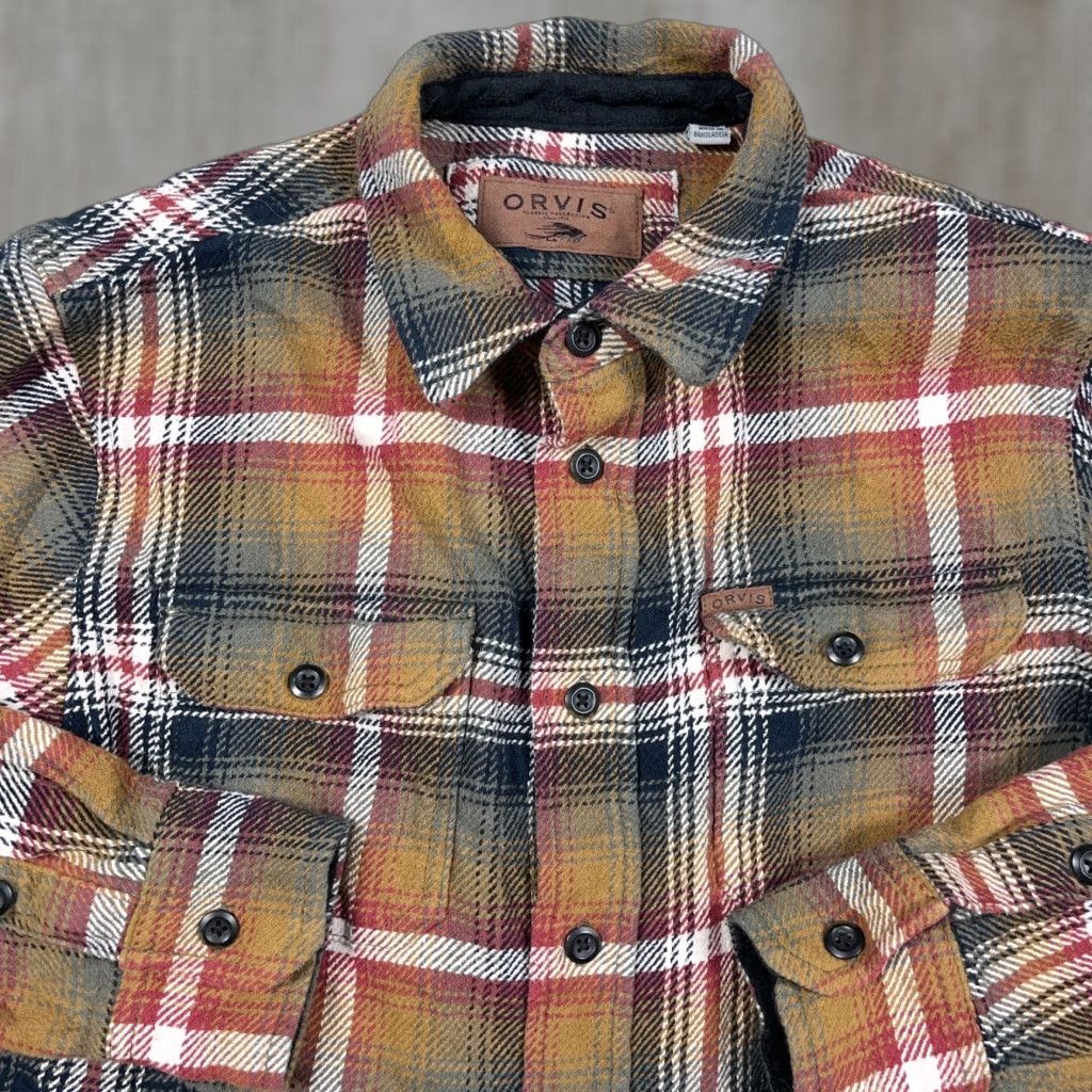 Orvis Orvis Button-Up Shacket Plaid Brown Heavyweight Flannel Shirt Jacket M Men Pockets Unlined Casual Workwear Vintage: No Size US M / EU 48-50 / 2 - 1 Thumbnail