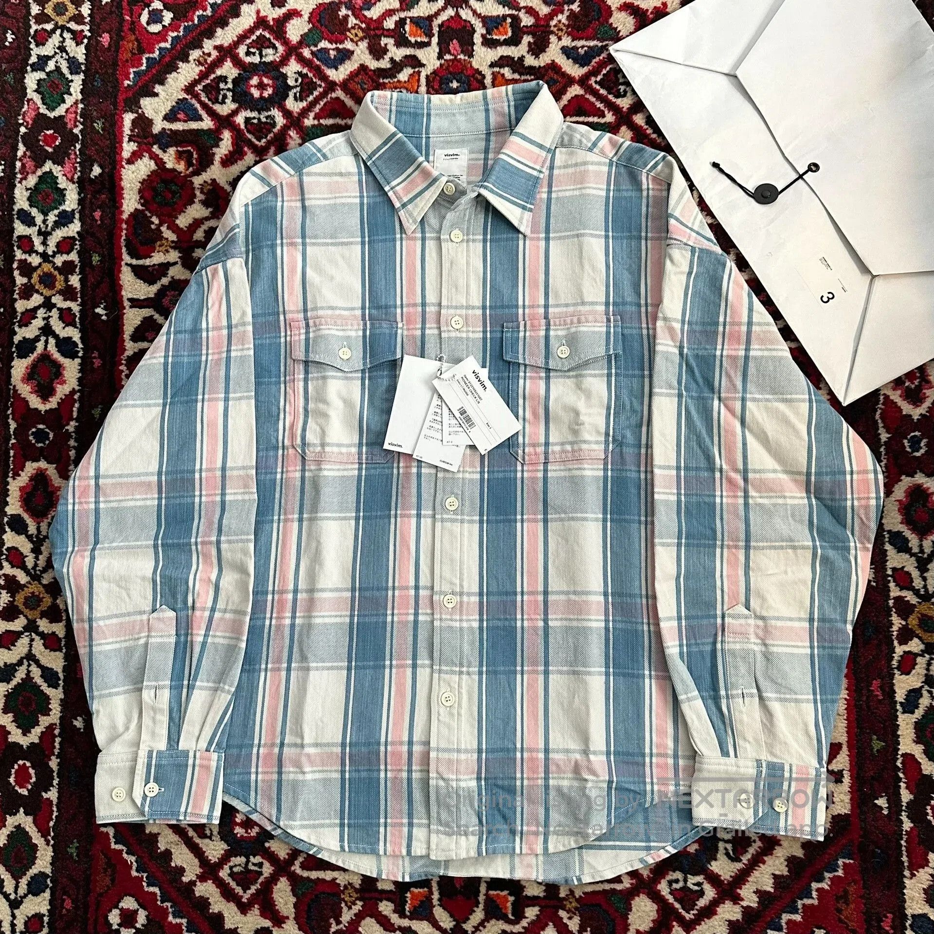 Visvim visvim pioneer check shirt in blue plaid. Size US L / EU 52-54 / 3 - 1 Thumbnail