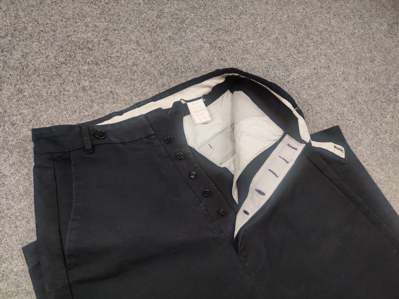 Rick Owens Rick Owens drop crotch Black Canvas Button up trousers Pants Size US 32 / EU 48 - 10 Thumbnail