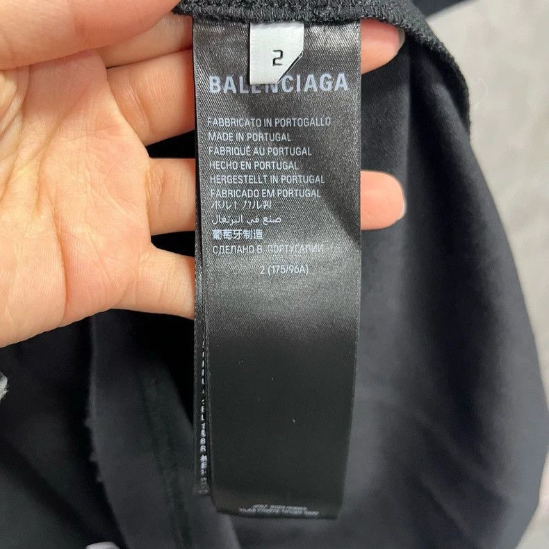 Balenciaga Balenciaga Black Logo Letter Printed Casual Short Sleeve-25 Size US M / EU 48-50 / 2 - 4 Thumbnail