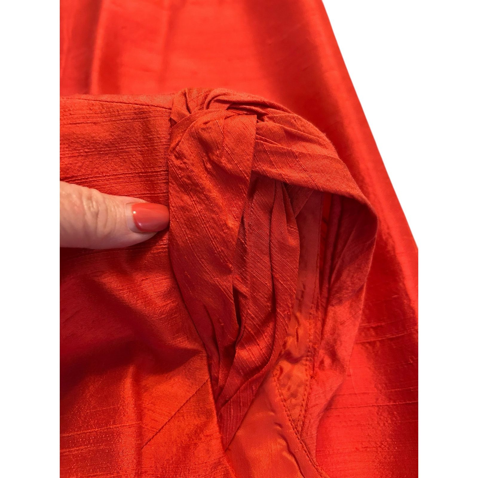 Other Kay Unger New York Orange Twist Waist Dress - Size 6 Size M / US 6-8 / IT 42-44 - 17 Thumbnail