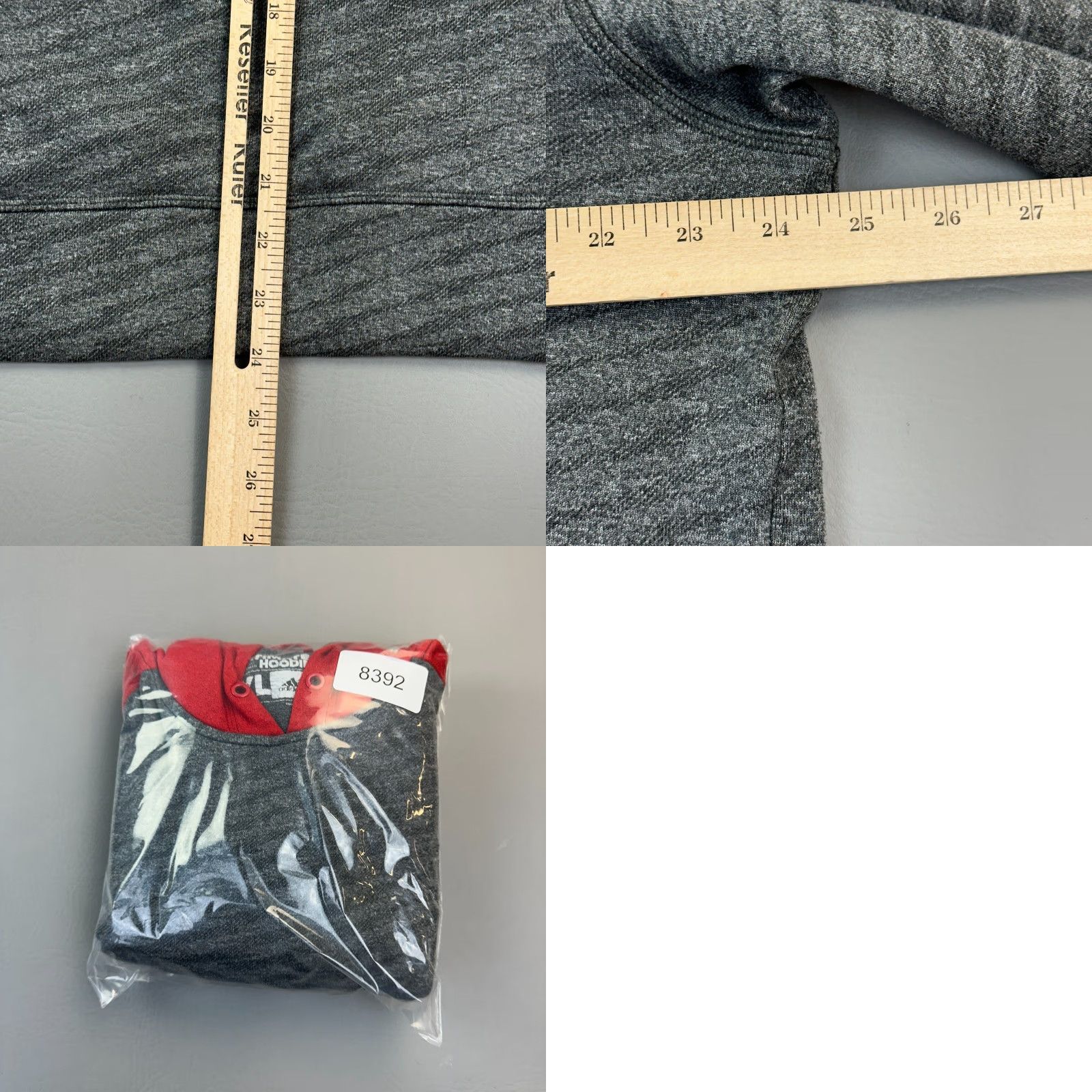 Adidas Adidas Ultimate Hoodie Mens XL Gray Red Climawarm Athletic Pullover Boxy Fit Hoodie Mens XL Gray Red Climawarm Boxy Fit Size US XL / EU 56 / 4 - 9 Thumbnail