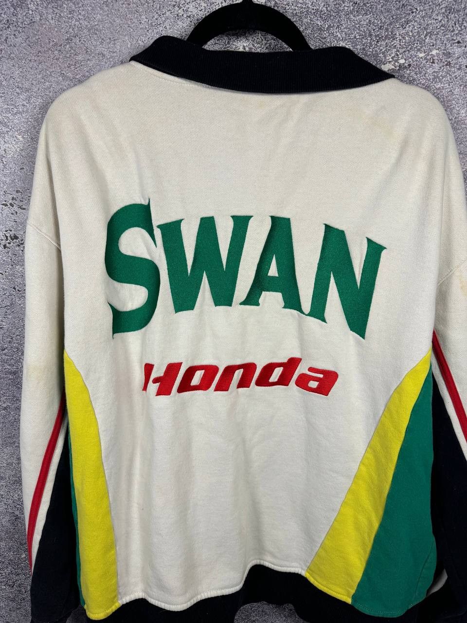 Honda × Vintage SWAN HONDA MOTOR SUPERBIKE RACING JACKET LONG SLEEVE FULL ZP Size US XL / EU 56 / 4 - 20 Thumbnail