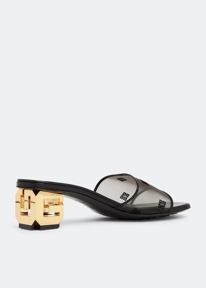 Givenchy o1w1db10326 G Cube 45mm Sandals in Black Size US 9 / IT 39 - 3 Thumbnail