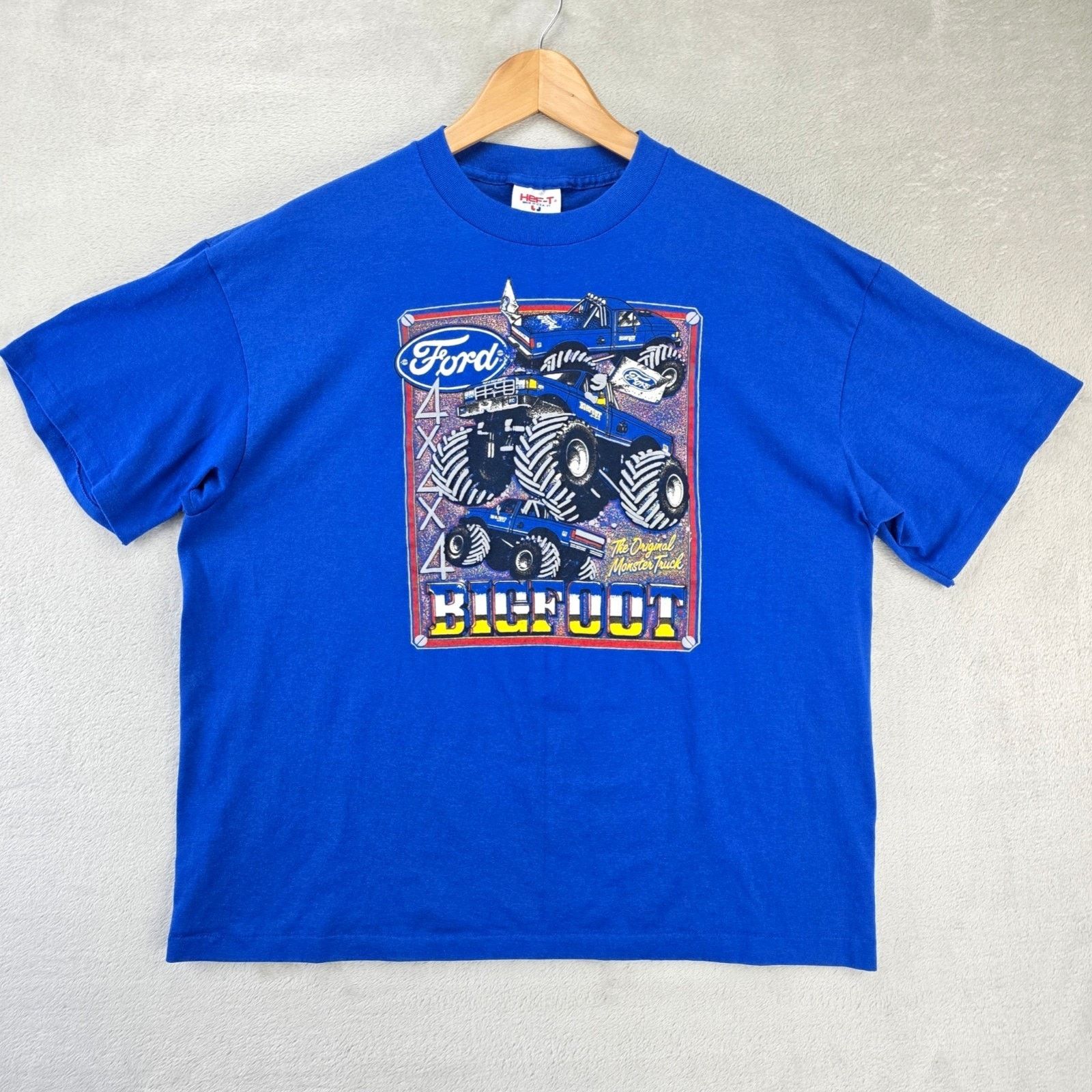 TEE JAYS Vintage Ford Bigfoot Original Monster Truck Shirt XL 80s Size US XL / EU 56 / 4 - 1 Thumbnail