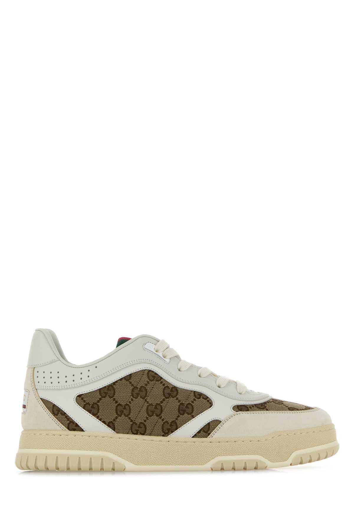 Gucci Multicolor Leather And Gg Supreme Fabric Re-Web Sneakers Size US 10.5 / EU 43-44 - 1 Thumbnail