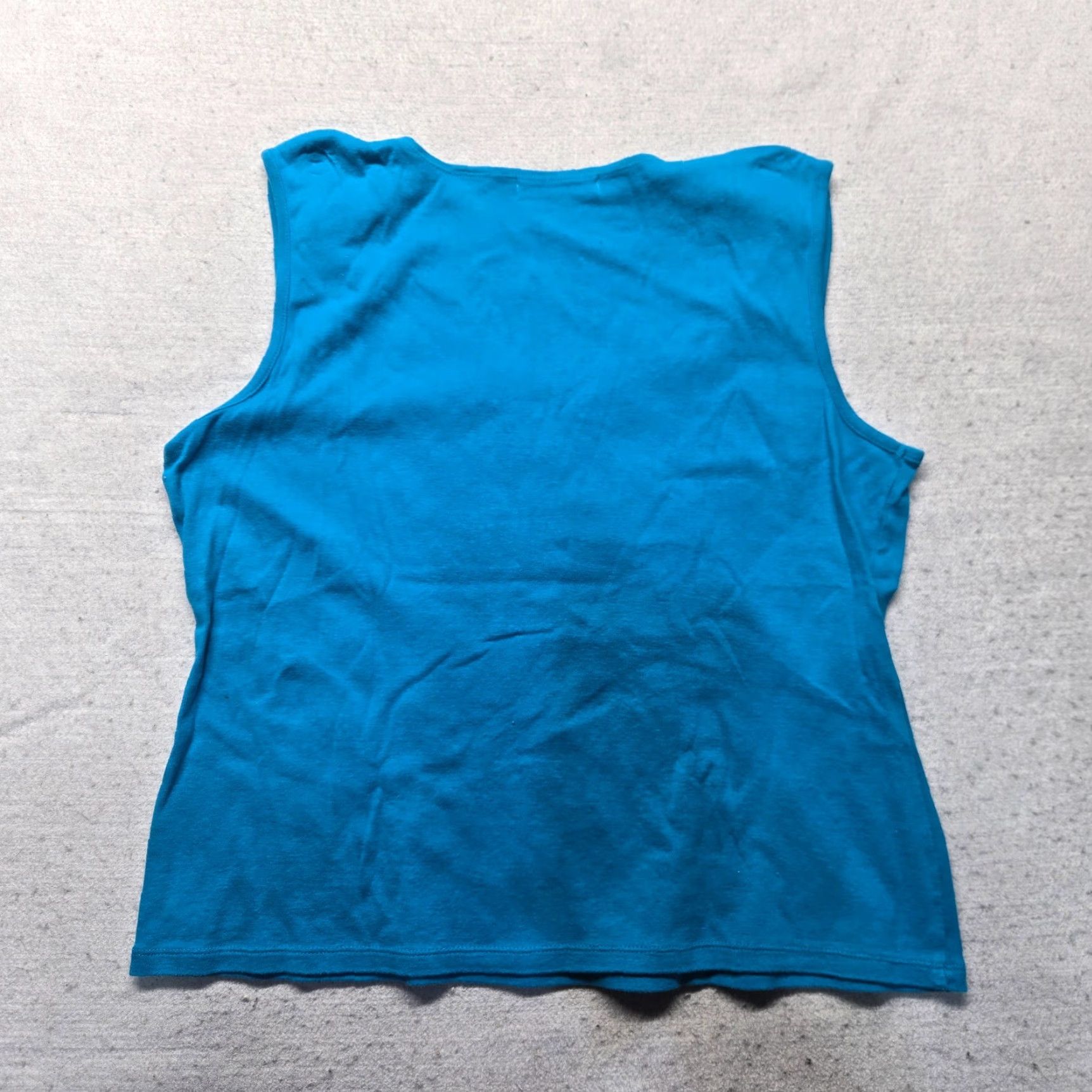 Vintage Crazy Horse Shirt Women XL Blue Sleeveless Crew Neck Tank Top Adult Size XL / US 12-14 / IT 48-50 - 8 Thumbnail