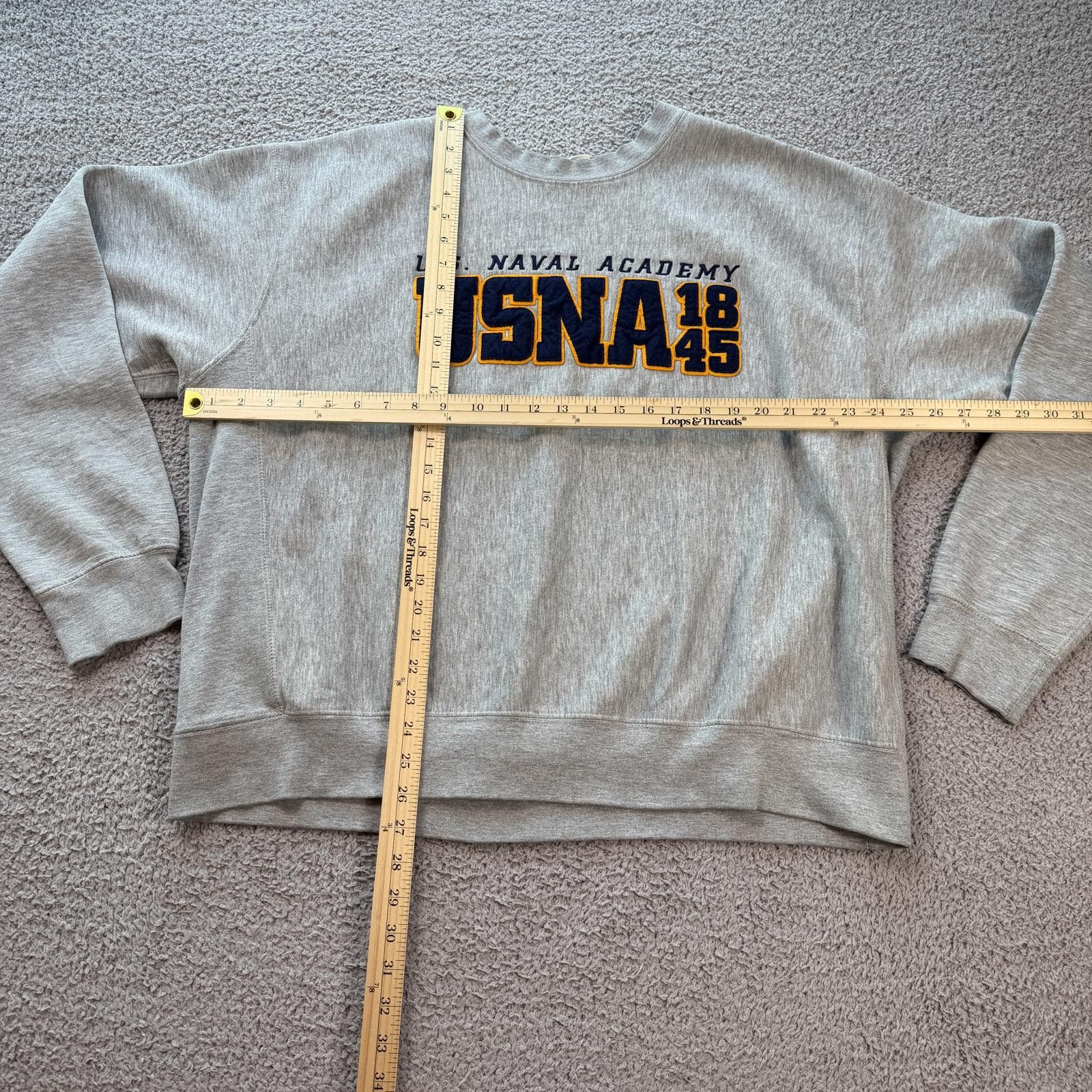 Other Vintage 90s US Naval Academy USNA 1845 Crewneck Sweatshirt Size US XL / EU 56 / 4 - 3 Thumbnail