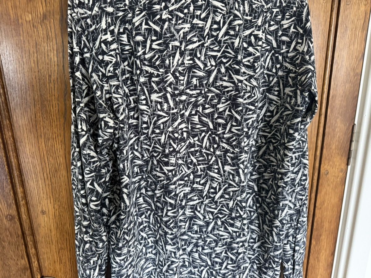 Saint Laurent Paris SS14 Saint Laurent Black white Brush squiggle silk shirt Size US M / EU 48-50 / 2 - 20 Thumbnail