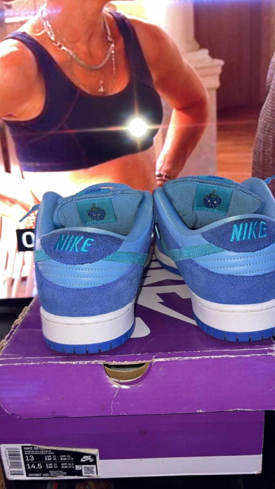 Nike SB Nike SB dunk low Blue Raspberry size 13 Size US 12 / EU 45 - 5 Thumbnail