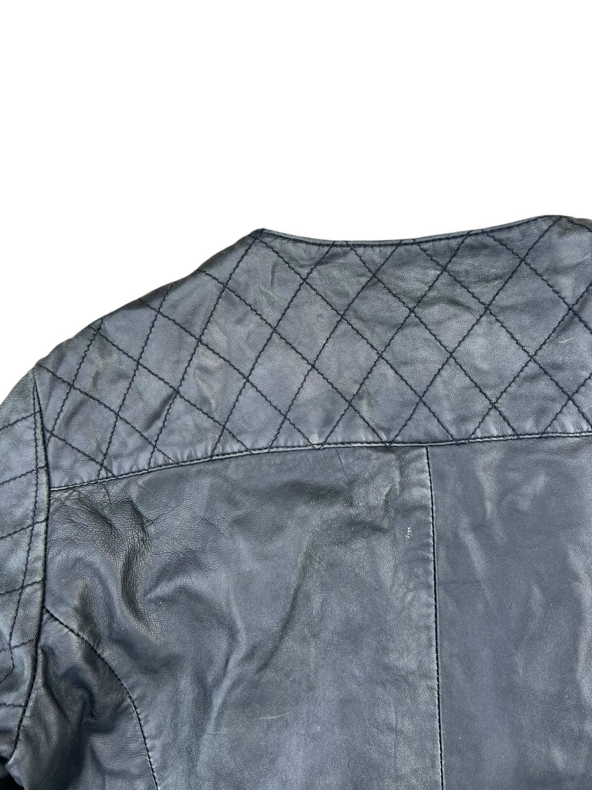 Massimo Dutti Vintage Massimo Dutti Distress Fade Leather Biker Jacket Size XL / US 12-14 / IT 48-50 - 15 Thumbnail