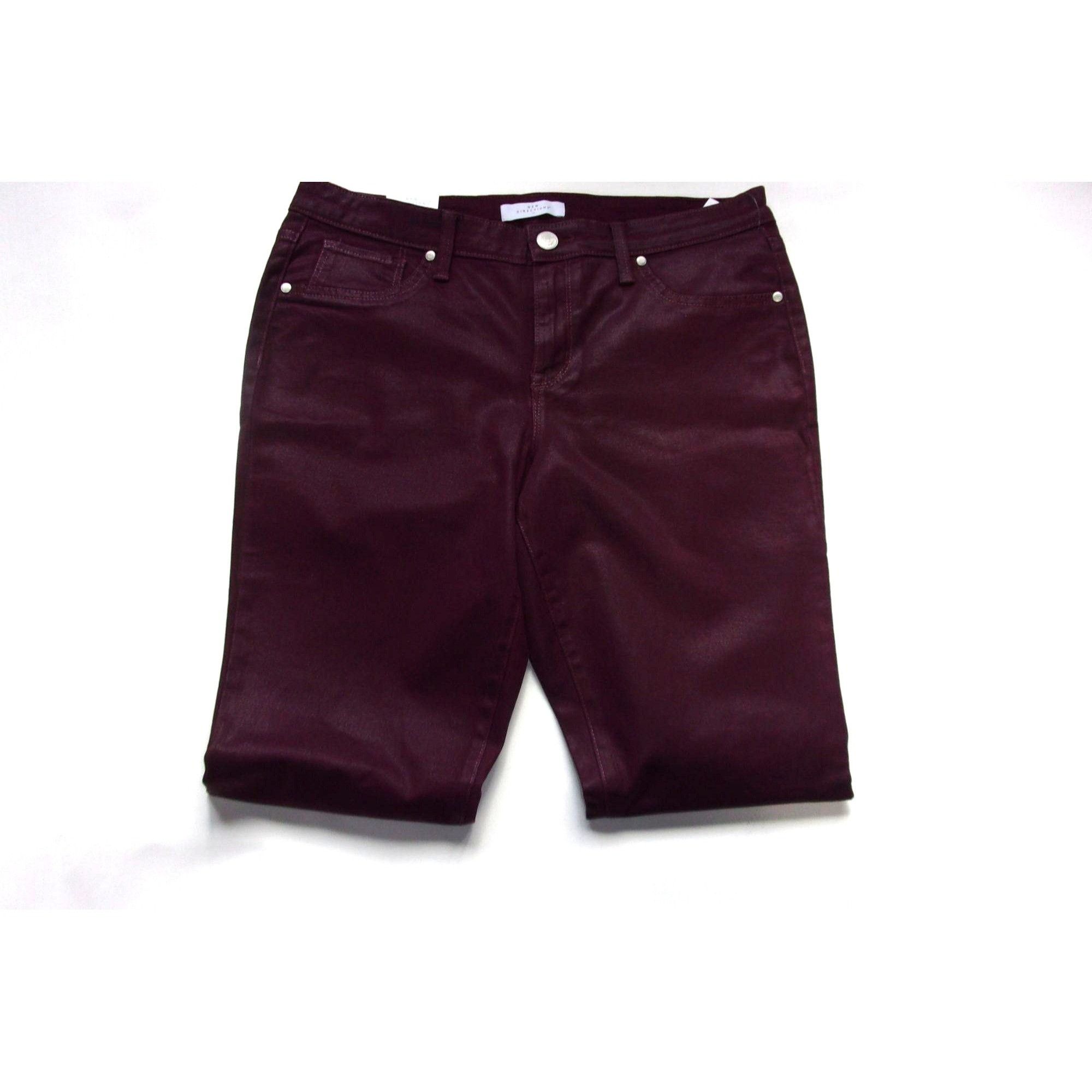 Other New Directions Womens Burgundy Coated Jeans Size 6 Slim Fit Size 28" / US 6 / IT 42 - 4 Thumbnail