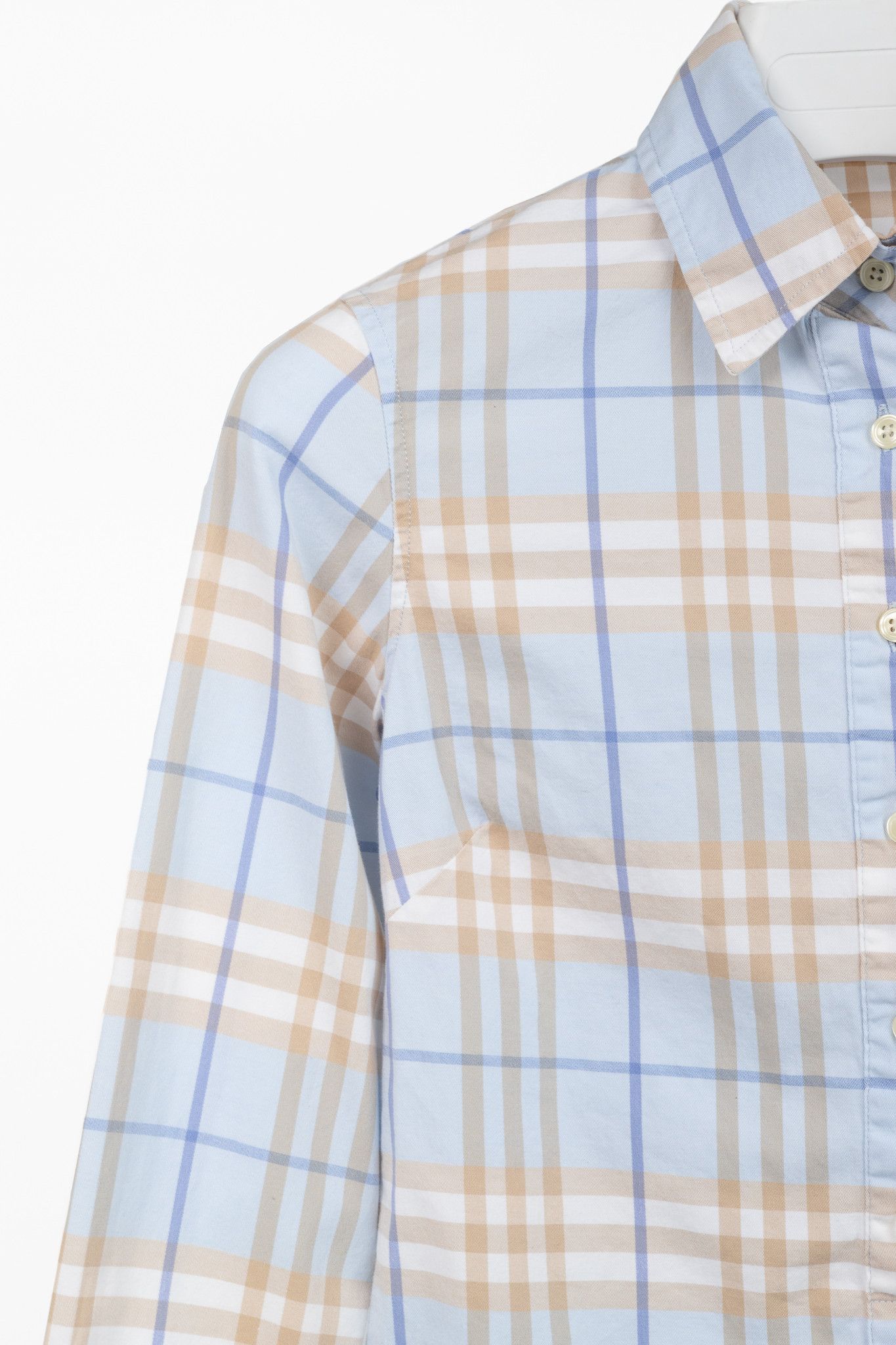 Burberry Burberry Blue Check Cotton Buttoned Shirt Size XS / US 0-2 / IT 36-38 - 5 Thumbnail