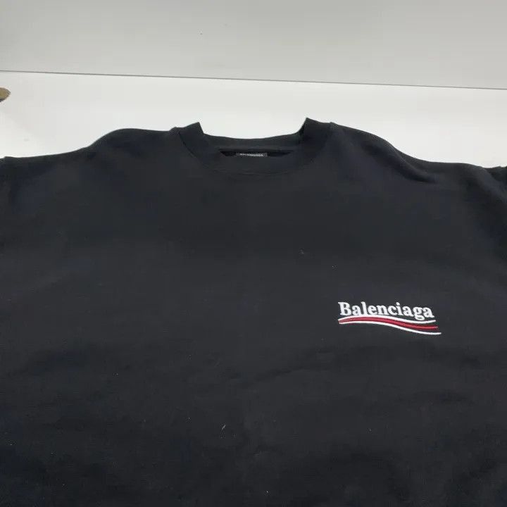 Balenciaga Balenciaga Balenciaga Logo Embroidered Long Sleeve Sweatsh Size US XS / EU 42 / 0 - 4 Thumbnail