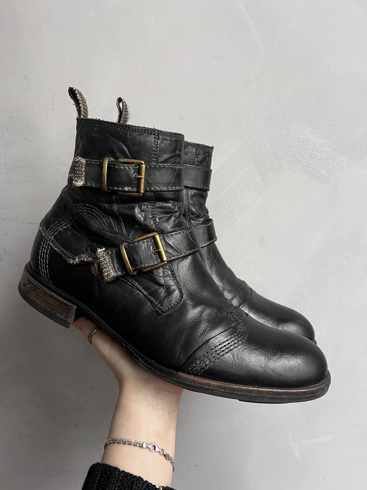 Other Archive ankle leather belted guidi style boots avant garde Size US 10 / EU 43 - 2 Thumbnail